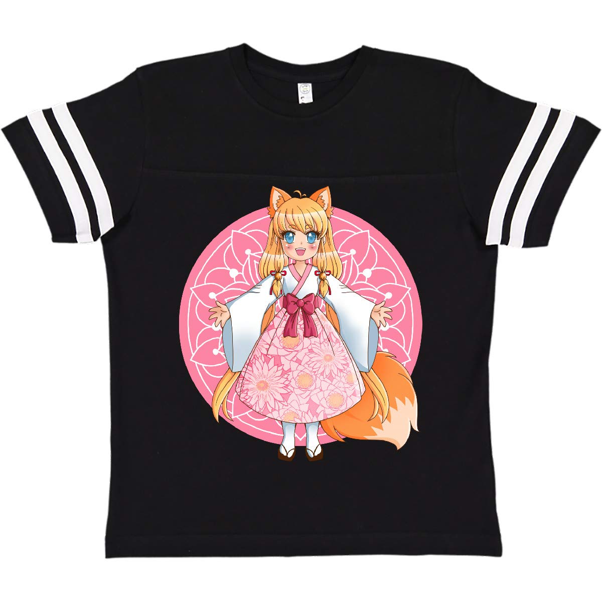 Inktastic Fox Chibi Anime Girl T-Shirt for Youth - Cute Kawaii Graphic Tee for Anime Fans, Cosplay & Casual Wear