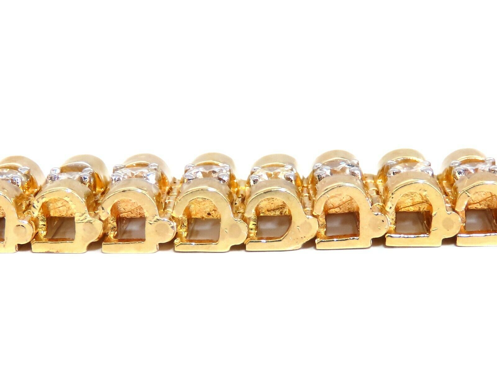 3.30 Carat Natural Round Diamond Tubular Wide Bracelet - 14K Gold (9.4mm) for Women's Luxury Jewelry & Special Occasion Gifts