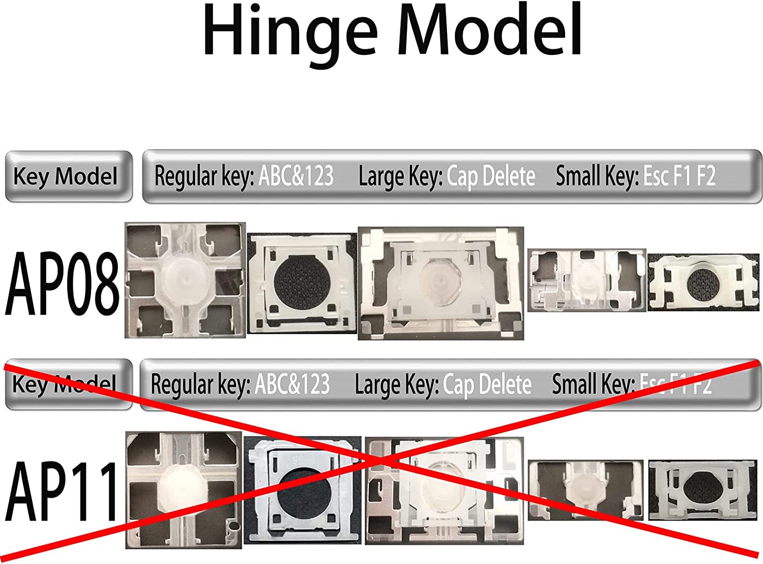 Replacement AP08 Type L Keycap & Hinge for MacBook Pro Retina A1425 A1502 A1398 & MacBook Air A1369 A1466 A1370 A1465 - Perfect for Keyboard Repair & DIY Laptop Maintenance