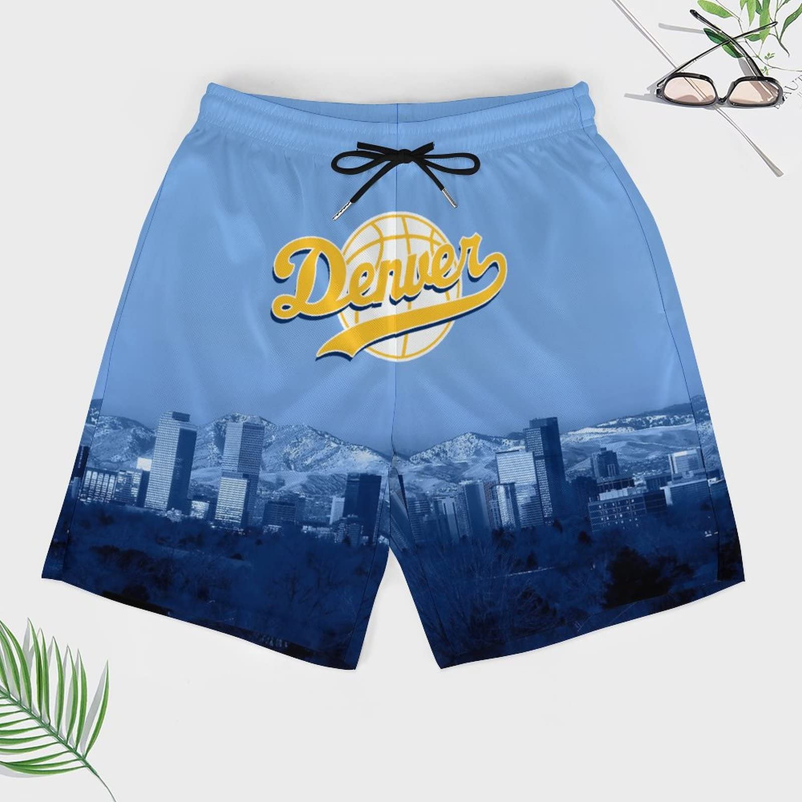 Custom Basketball Shorts for Men & Youth - Breathable City Nightscape Beach Shorts with Phone Pockets - Perfect for Sports, Streetwear & Gifts for Basketball Fans - Ideal for Games, Workouts & Casual Wear