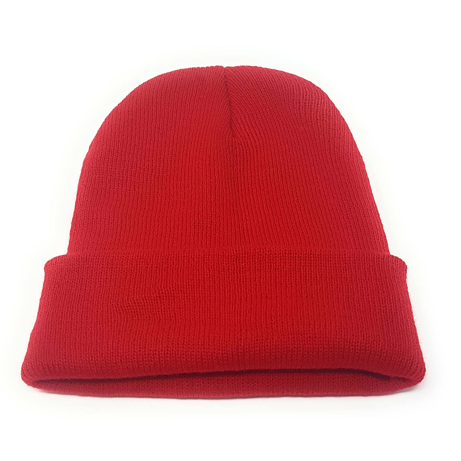 Unisex Boys Girls Knitted Beanie Hat - Kids Winter Knit Hat with Fleece Lining for Warmth (Dark Red) | Cozy Skull Cap for Outdoor Activities, Snow Play & Cold Weather Protection