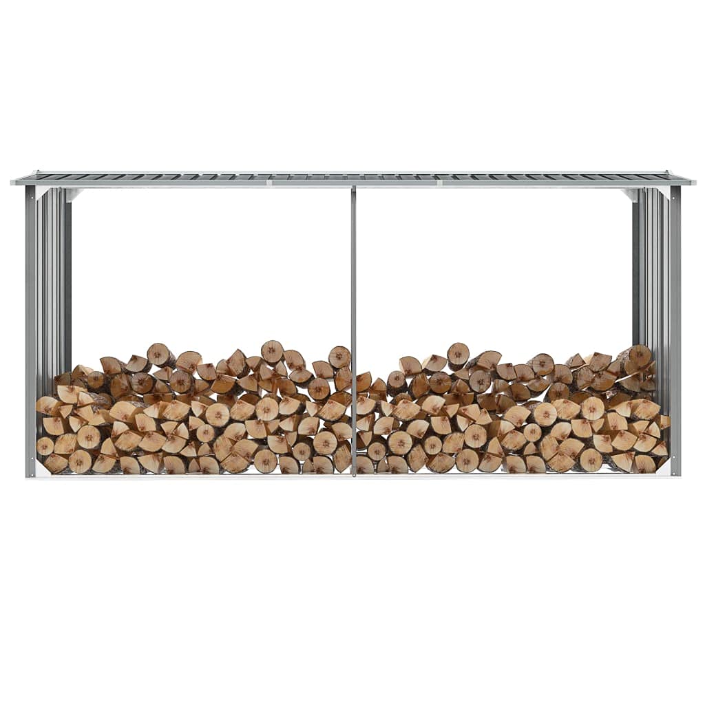 VVLXRIC Galvanized Steel Firewood Storage Shed - 130