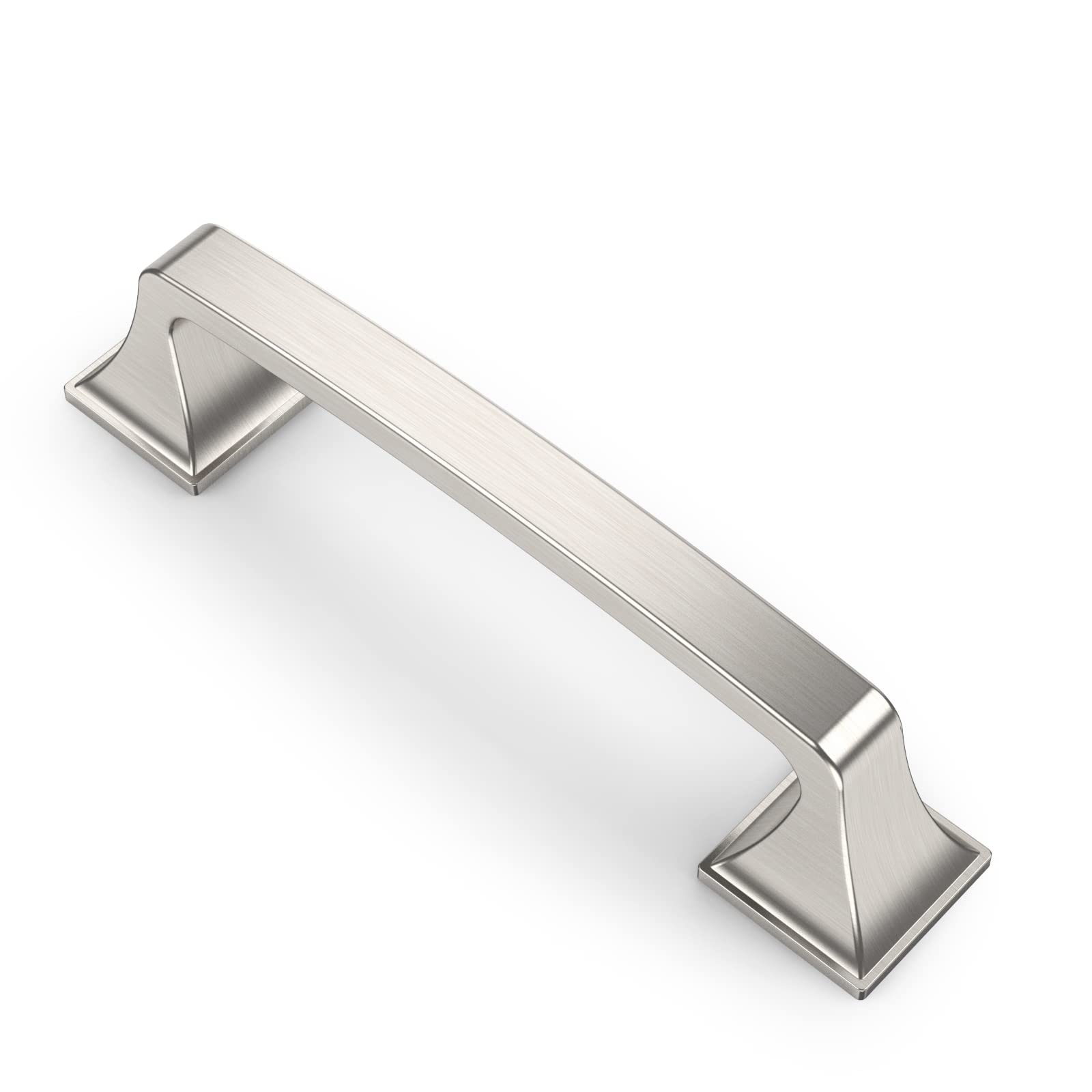 Asidrama 10 Pack 3.75 Inch (96mm) Brushed Satin Nickel Cabinet Handles - Modern Kitchen Cabinet Pulls & Drawer Handles for Cupboards, Dressers, and Furniture (Perfect for Home Renovation & DIY Projects)