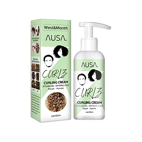 Organic Curly Hair Conditioner with Elastin - 50ml Moisturizing Styling Cream for Curly & Wavy Hair - Alcohol-Free Formula for Daily Hydration & Frizz Control - Perfect for Natural Curls, Twist Outs & Wash-and-Go Styles