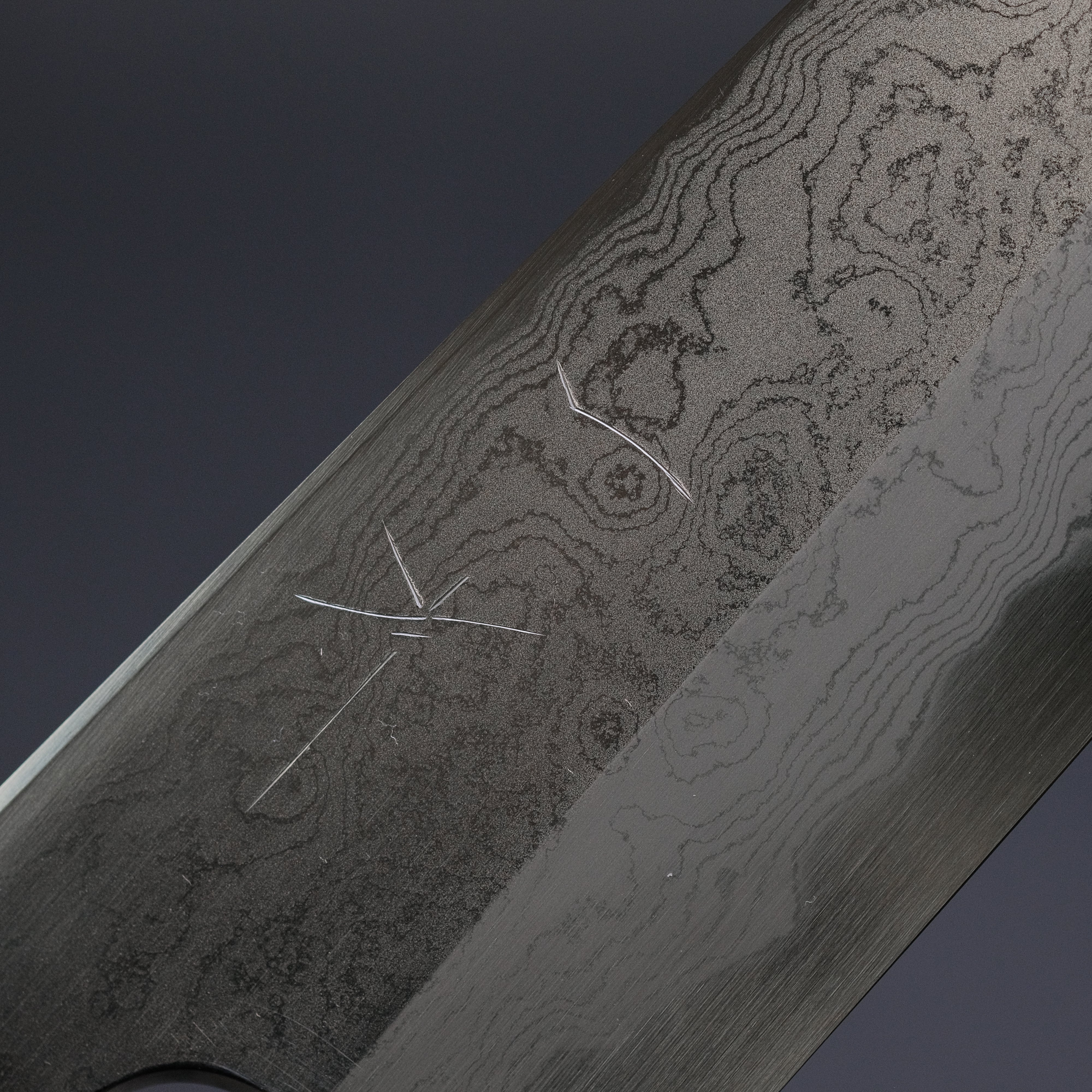 Hitohira Togashi White #1 Damascus Gyuto 210mm Japanese Chef Knife with Burnt Yakusugi Handle - Premium Kitchen Knife for Sushi, Meat Cutting & Professional Cooking