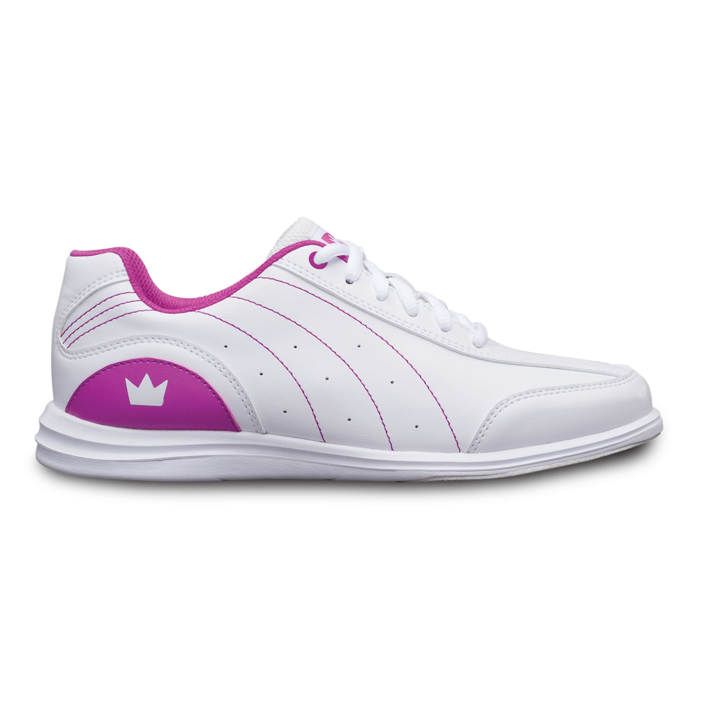Brunswick Mystic Women's Bowling Shoes - White/Fuchsia | Lightweight & Comfortable for League Play & Tournaments | Perfect for Pro Bowlers & Beginners