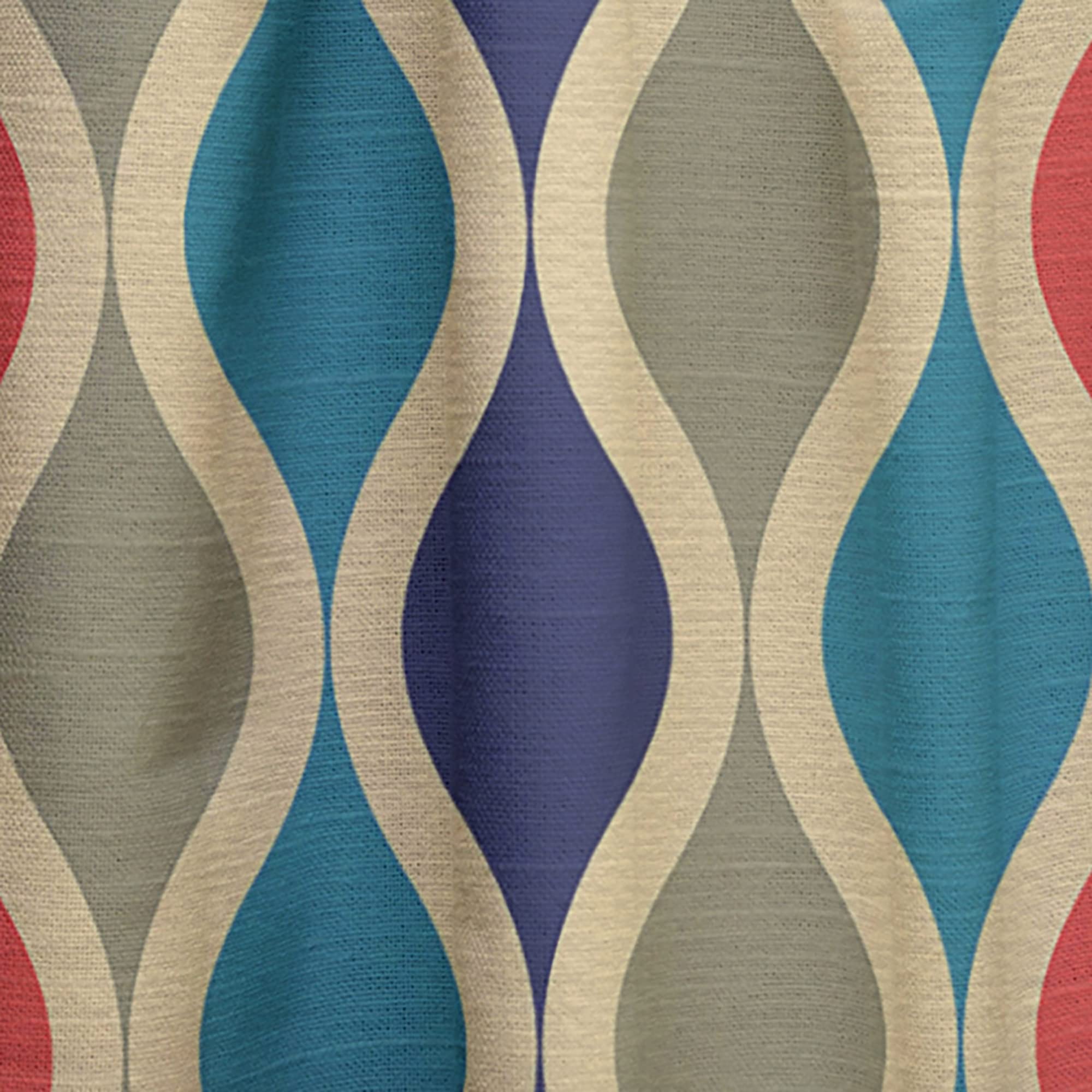 DesignQ Retro Ornamental Design VI Thermal Insulated Curtains - 52x84 Inch Single Panel for Bedroom & Living Room - Perfect for Home Decor, Privacy & Energy Efficiency