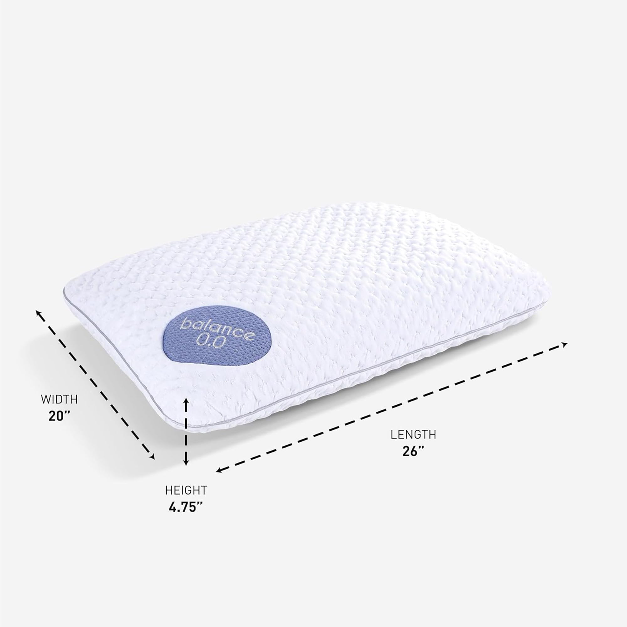 Bedgear Balance Performance Pillow – Medium Firmness Cooling Pillow for Side, Back & Stomach Sleepers – Moisture Wicking, Washable Cover – 20x26x4.75 Inches – Ideal for Hot Sleepers & Athletes Recovery