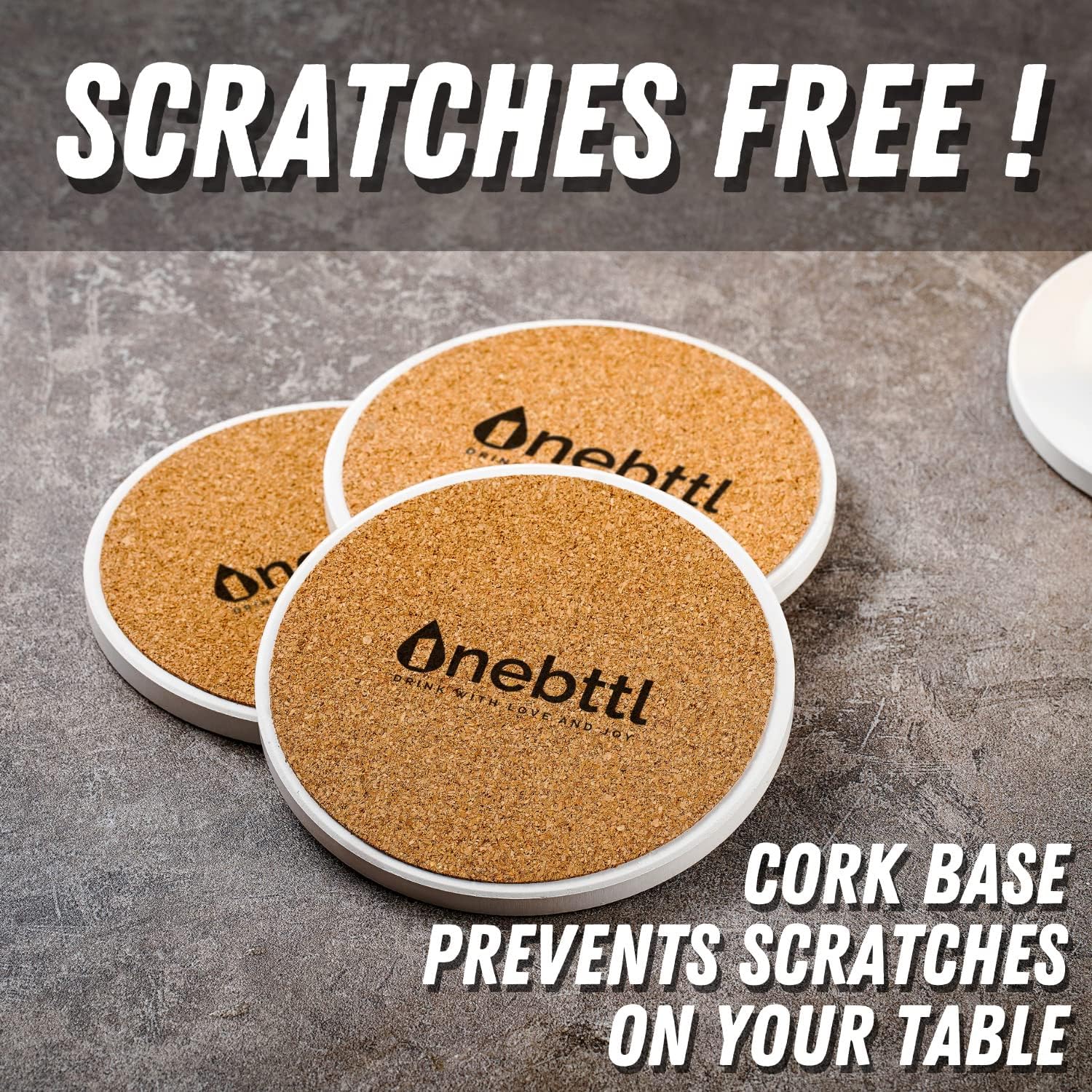 Onebttl Alaska Themed Coasters Set of 6 - Absorbent Ceramic Drink Coasters with Cork Base - Perfect Travel Souvenir, Homesick Gift, Housewarming Present for Women - Ideal for Coffee Tables, Office Desks & Home Decor