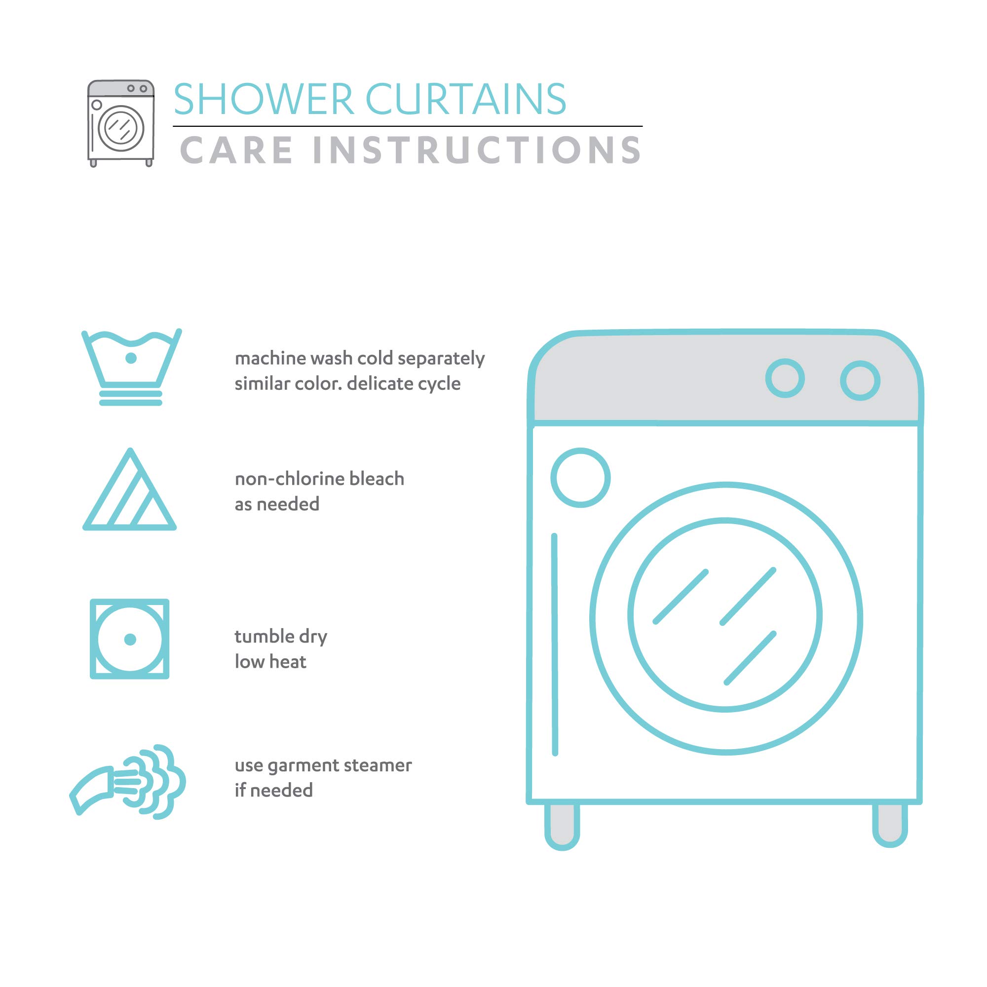 Rustic Linen Shower Curtain with Coconut Buttons - Dark Gray & White Farmhouse Bath Decor for Modern Bathrooms
