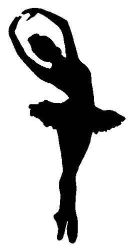 6-Inch Black Ballet Ballerina Dance Window Sticker Decal - Perfect for Car, Home & Office Decor