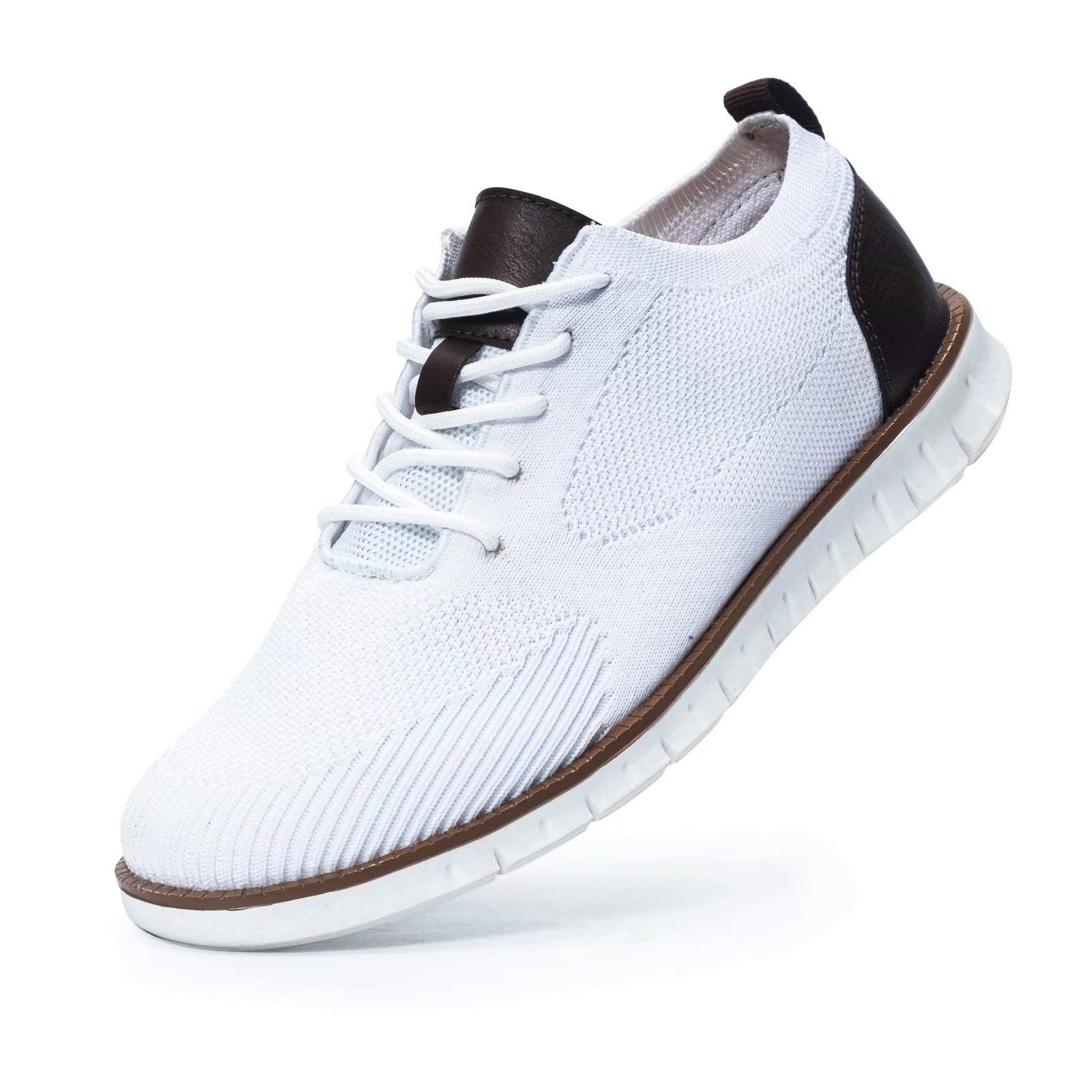 **NEDAWM Men's Casual Sneakers - Breathable Mesh Wingtip Oxford Dress Shoes for Walking, Lightweight & Comfortable for Outdoor & Daily Wear**
