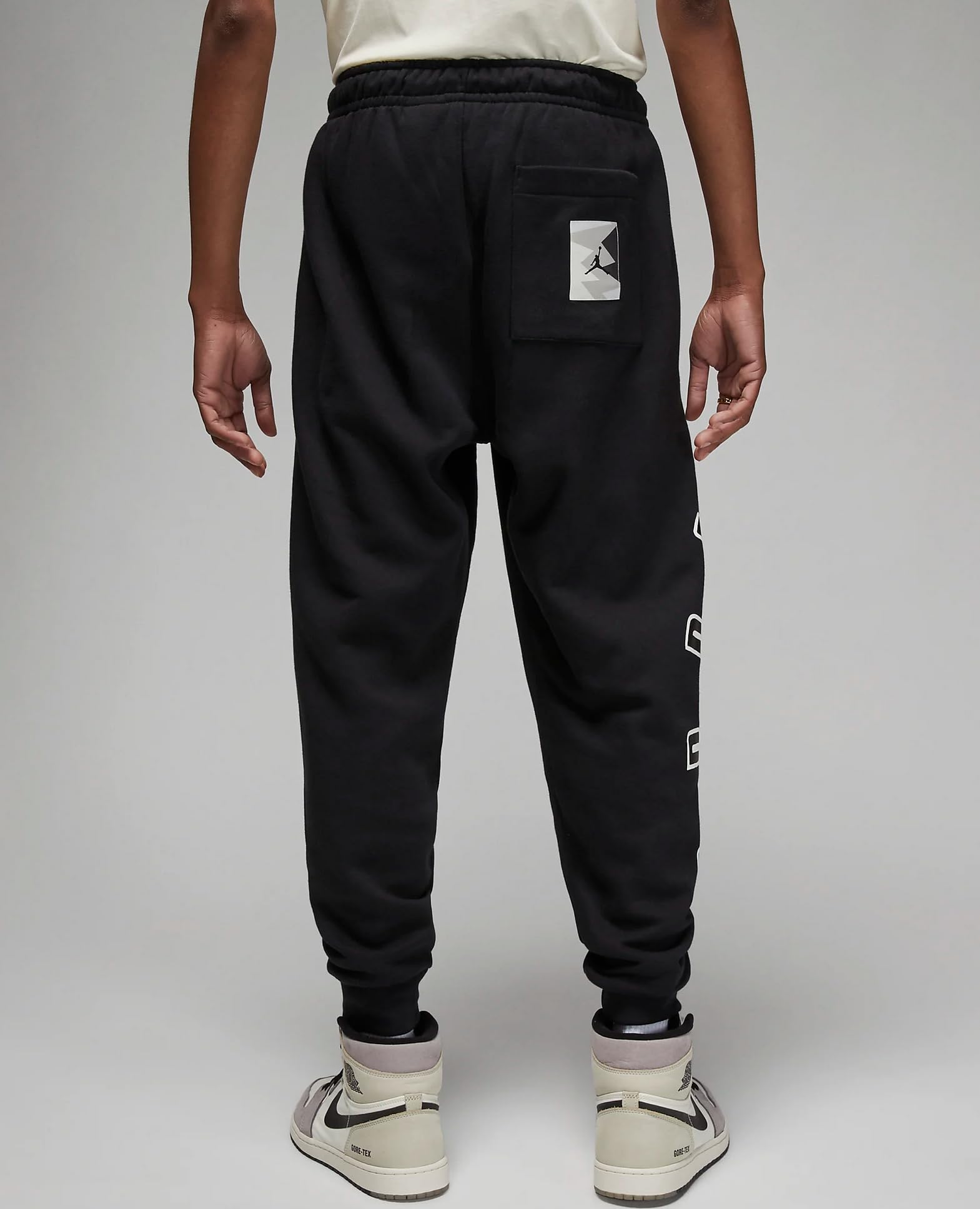 Nike Jordan Men's Flight MVP Fleece Sweatpants - Black/Black, Medium - Cotton/Polyester/Fleece Joggers for Casual Wear, Gym & Street Style
