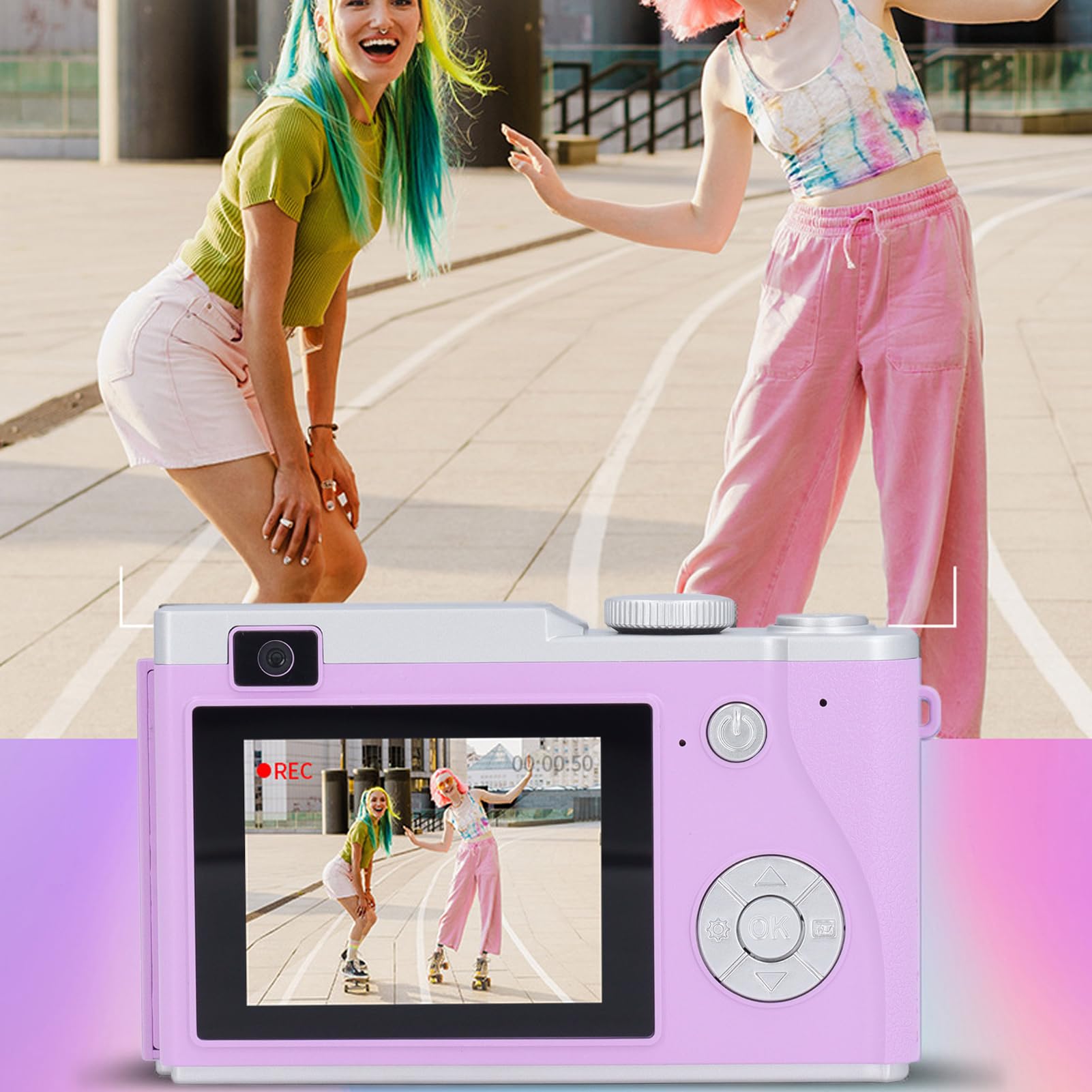48MP Digital Camera with 1080P HD, 16x Zoom & Face Beauty - 2.4