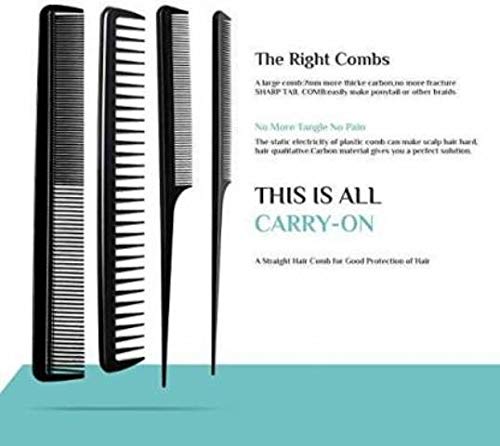 Boosty® 10-Piece Professional Hair Brush & Comb Set - Hygienic Plastic Styling Combs for Men & Women - Perfect for Salon, Travel, Home & Daily Hair Care