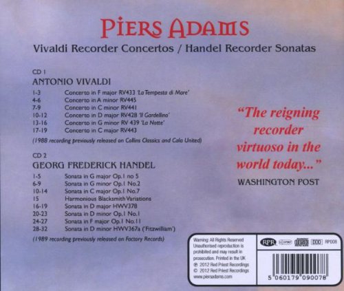 Vivaldi Recorder Concerto & Handel Recorder Sonatas - Baroque Music Collection for Classical Lovers, Perfect for Relaxation, Study & Dinner Parties