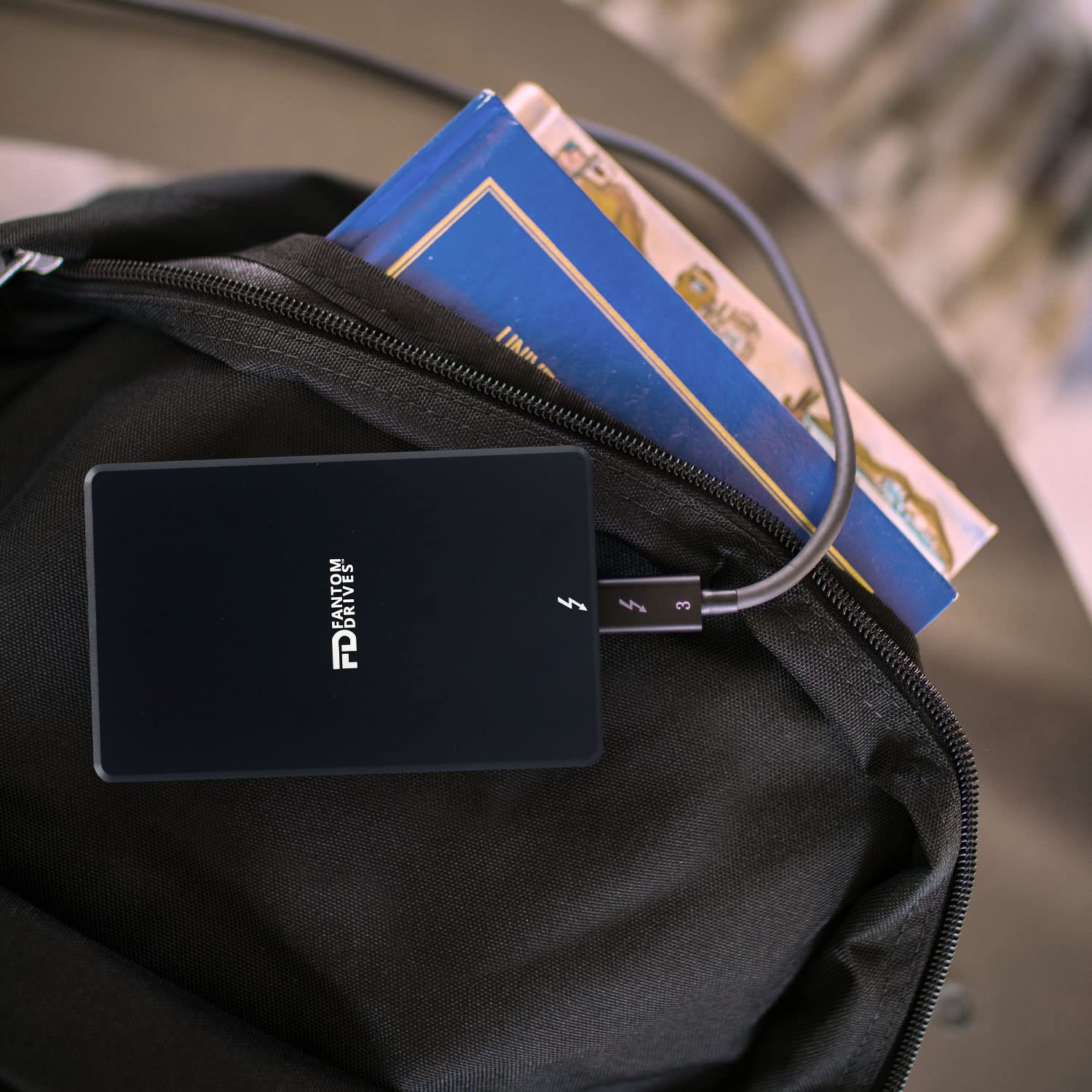 Fantom Drives 4TB Portable SSD - Thunderbolt 3/4 & USB 3.2 Type-C External Solid State Drive - 2800MB/s Speed - 3D NAND TLC Flash - Intel Certified (TB3X-2300N4TB) - Perfect for Gaming, Video Editing & Data Backup