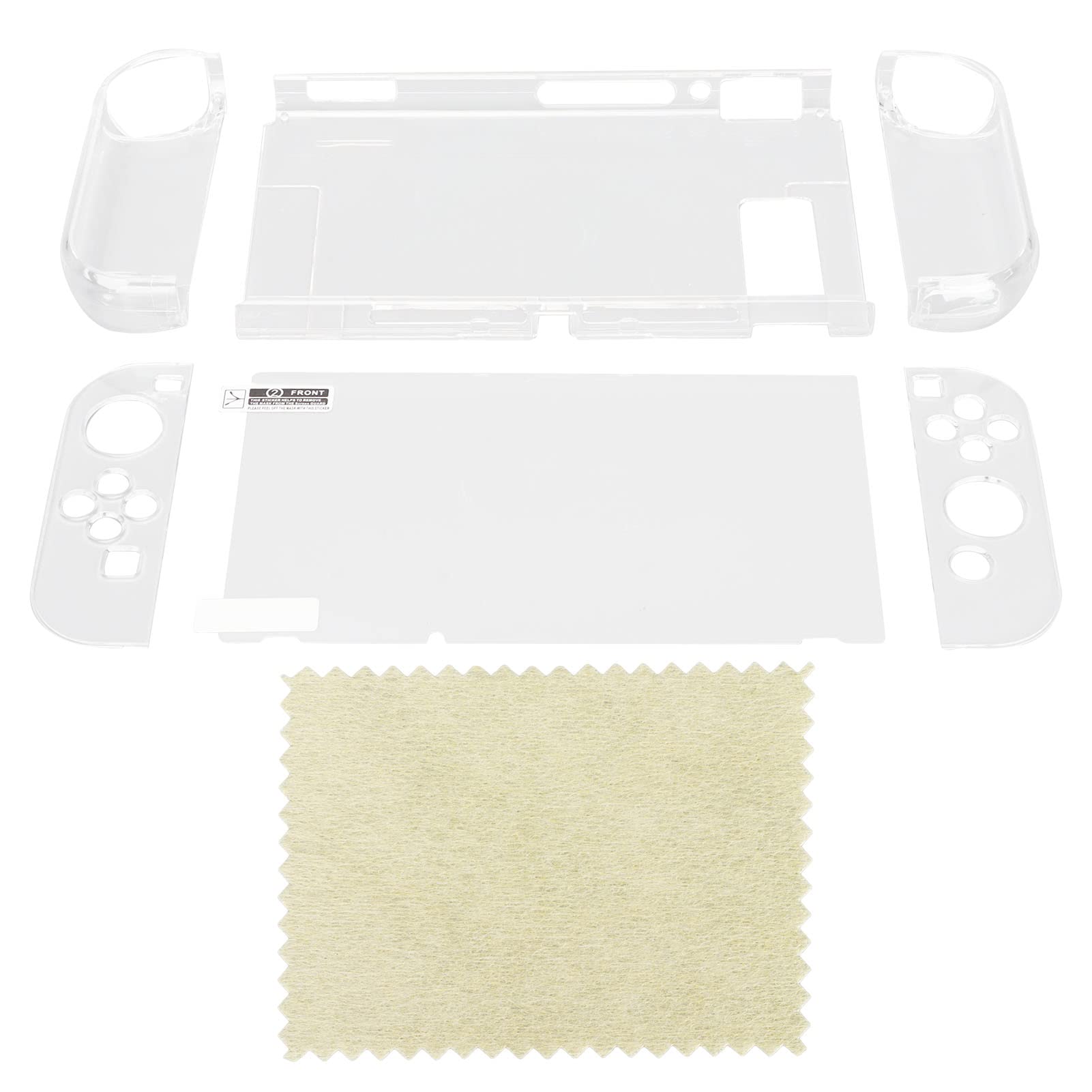 Tangxi Transparent Thin Protective Cover for Nintendo Switch Console - Dockable Gamepad Shell Case for Switch Controller | Perfect for Gaming, Travel & Home Entertainment