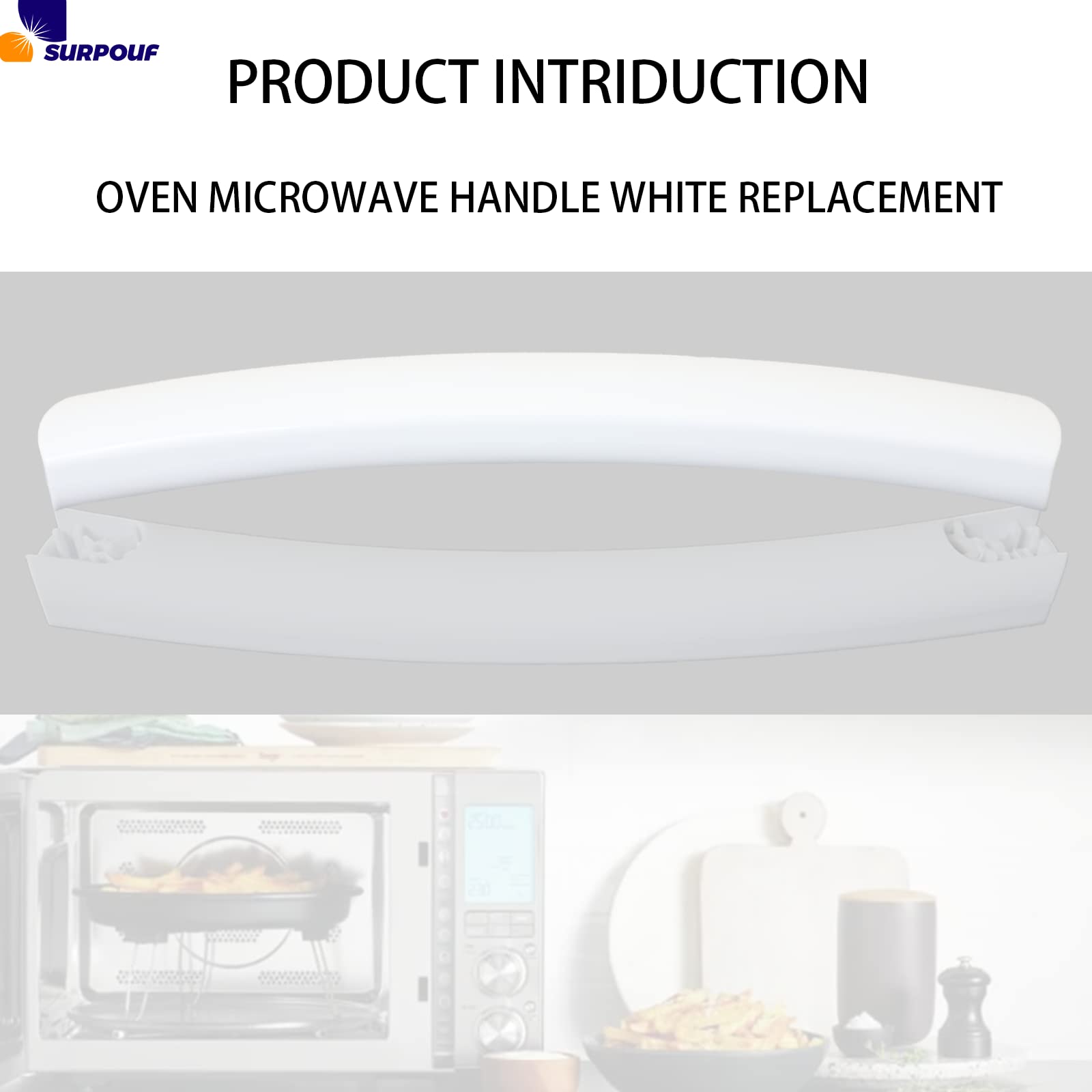 WB15X10276 Oven Microwave Door Handle Replacement - Black - Compatible with GE & Kenmore Microwaves - Perfect for Easy DIY Repairs & Home Appliance Maintenance