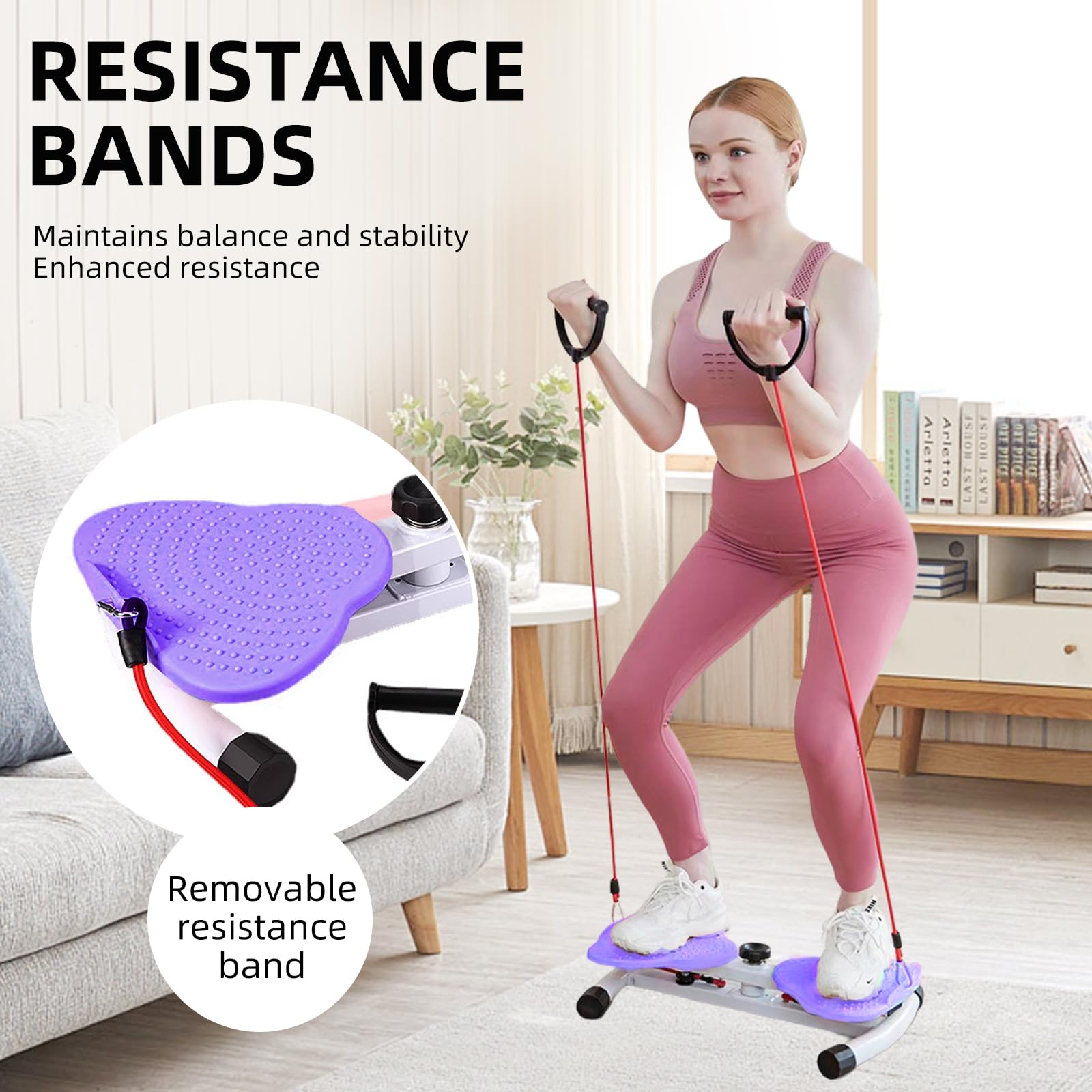 Adjustable Twist Board for Exercise - Waist Twister Machine for Core Workouts & Waist Sculpting | Home Gym Equipment for Fitness & Toning