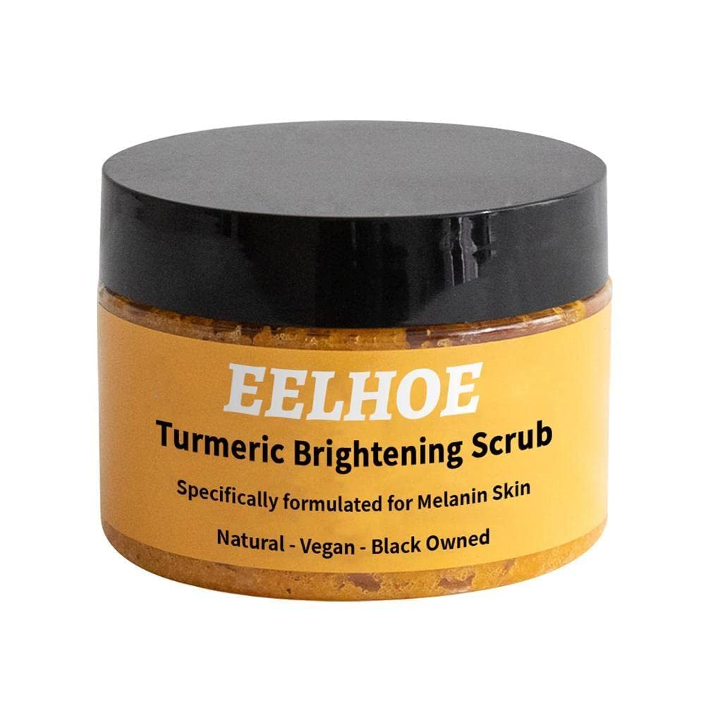 100g Turmeric Scrub for Body & Face - Nourishing, Moisturizing & Exfoliating | Deep Cleansing Hand & Skin Treatment for Acne, Scarring & Psoriasis | Dead Skin Cell Remover | Perfect for Spa Day & At-Home Skincare Routine