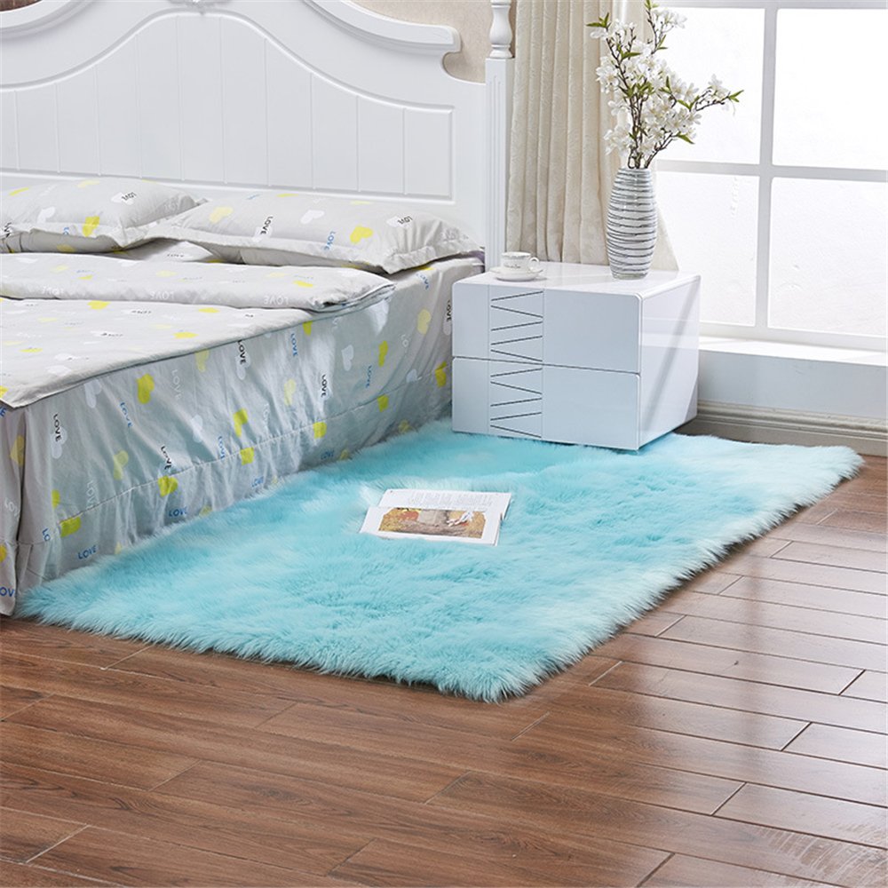 Premium Faux Sheepskin Area Rug - Soft Shaggy Chair Cover & Seat Pad for Bedroom, Sofa, Floor - Cozy Home Decor for Living Room, Nursery & Office