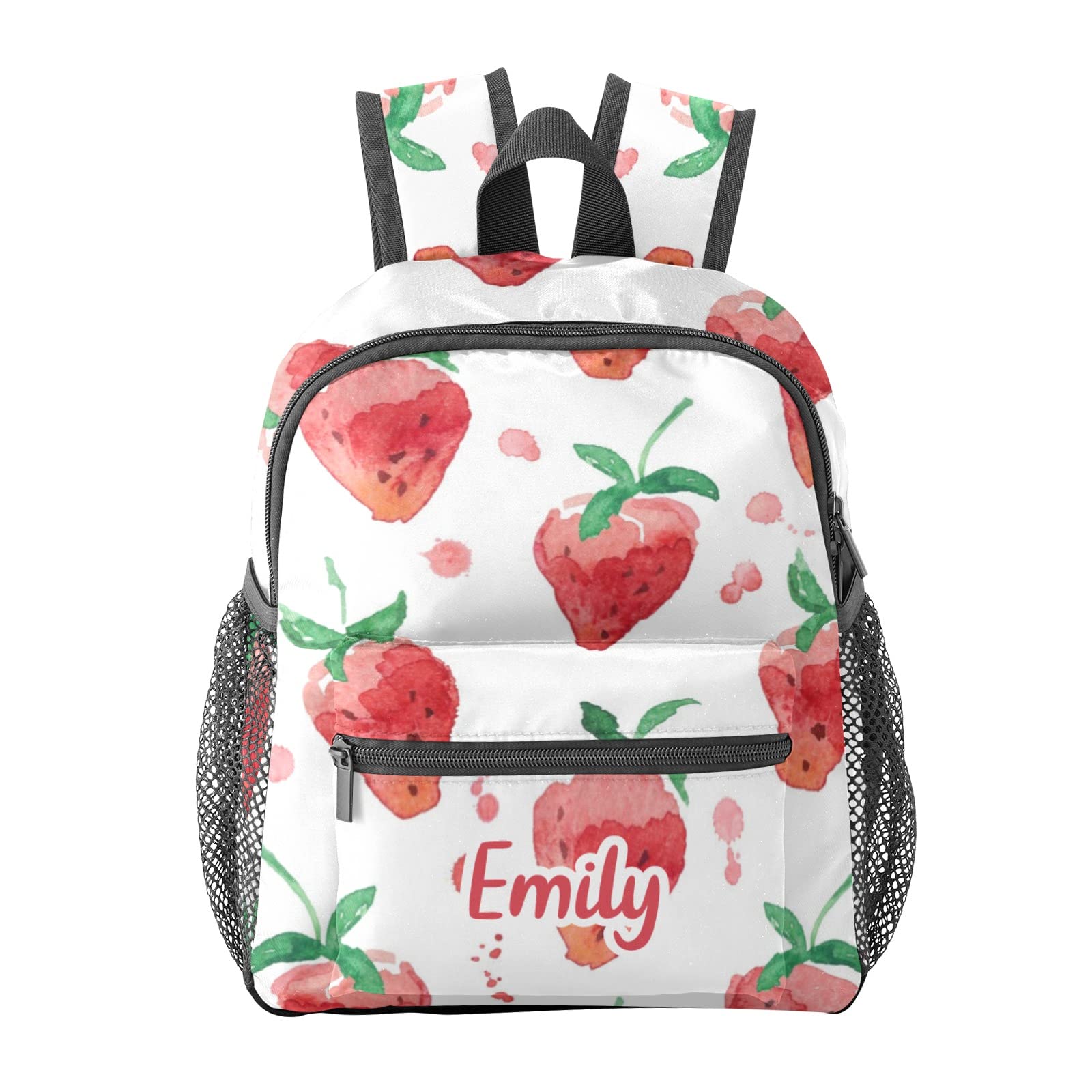 Custom Kids Strawberry Backpack - Personalized Toddler School Bag for Boys & Girls | Kindergarten & Daycare Use