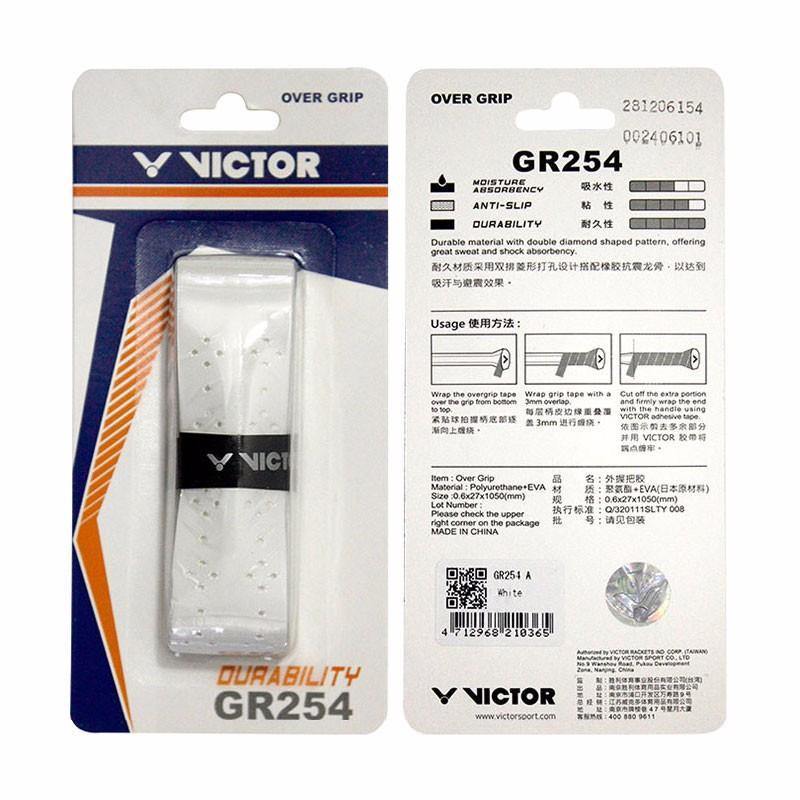 Victor GR254 Tennis Overgrip - Premium Cushioning & Sweat Absorption for Enhanced Grip & Comfort - Perfect for Tennis, Badminton & Racquetball Players