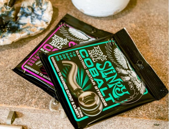Ernie Ball 7-String Skinny Top Heavy Bottom Slinky Cobalt Electric Guitar Strings, 10-62 Gauge (P02730) - Perfect for Metal & Rock Guitarists, Studio Recording & Live Performances