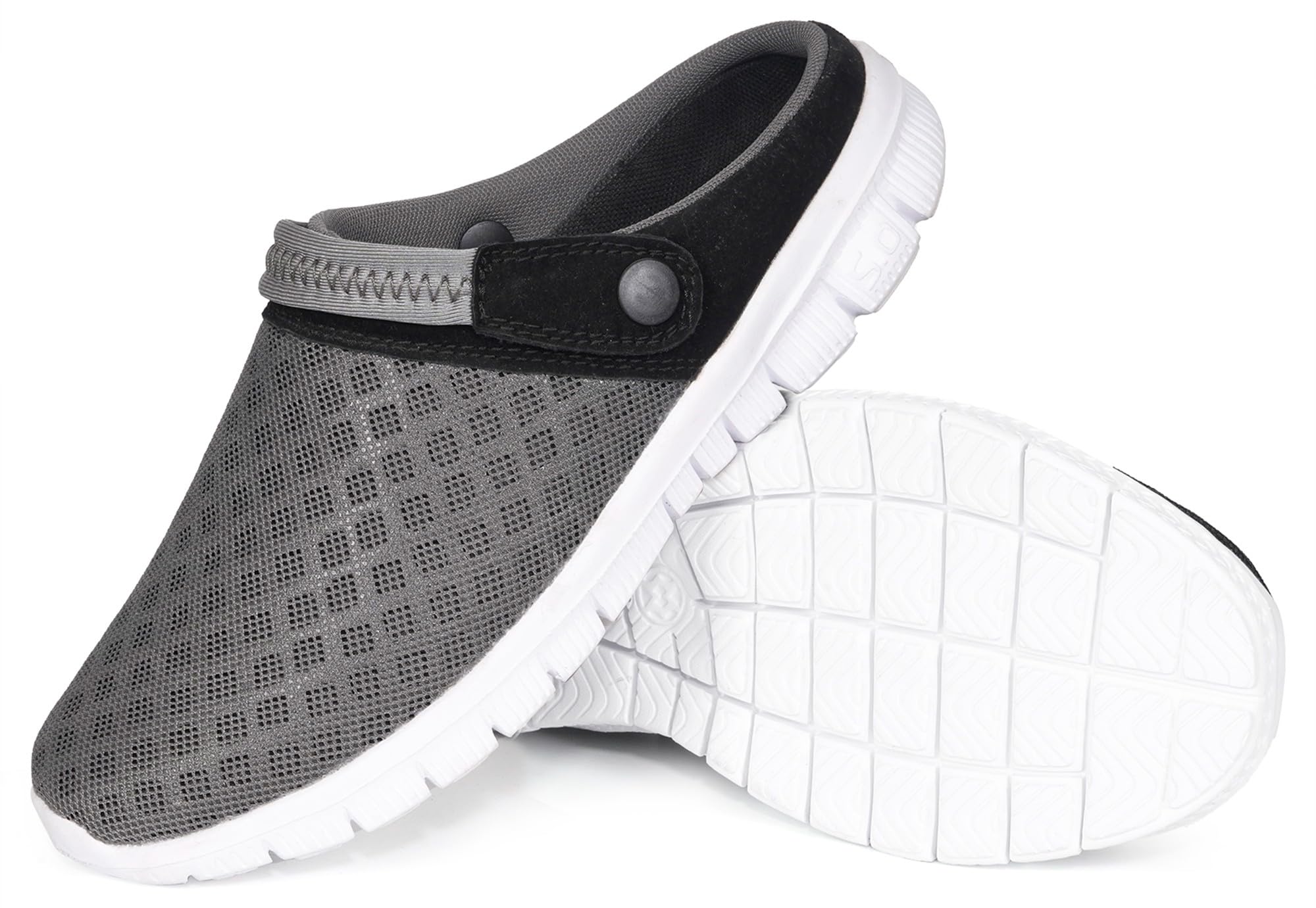 **Hsyooes Unisex Breathable Mesh Garden Clogs - Non-Slip Summer Mules for Men & Women - Comfortable Outdoor Beach Sandals & House Slippers for Walking, Gardening, and Poolside Relaxation**
