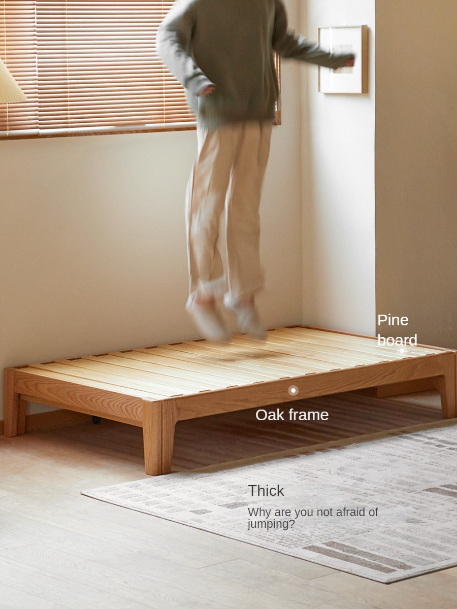 Oak Solid Wood Sofa Bed - Convertible Sleeper Sofa for Small Spaces | Perfect for Apartments, Guest Rooms & Home Offices