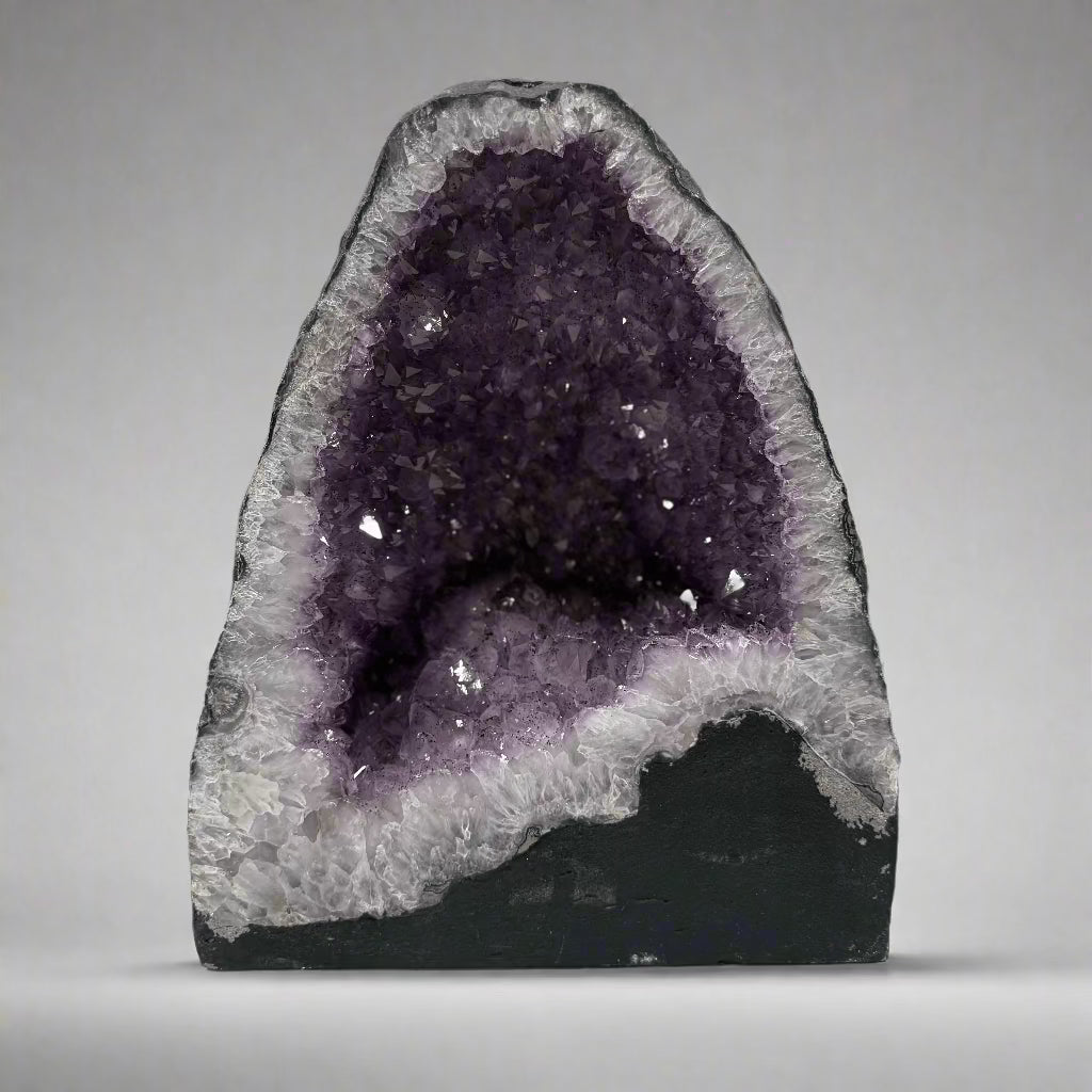 Natural Amethyst Geode Cathedral from Brazil - 13 to 43 lbs - Large Healing Crystal Cluster for Home Decor, Meditation & Spiritual Gifts