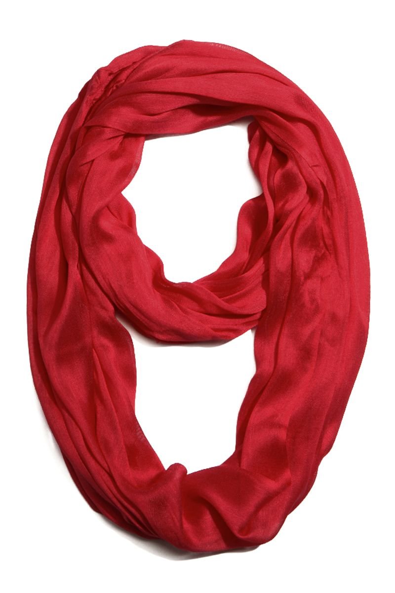 Plum Feathers Lightweight Silky Scrunch Infinity Loop Silk Blend Scarf - Soft Fashion Accessory for Women, Perfect for Office, Date Night & Special Occasions