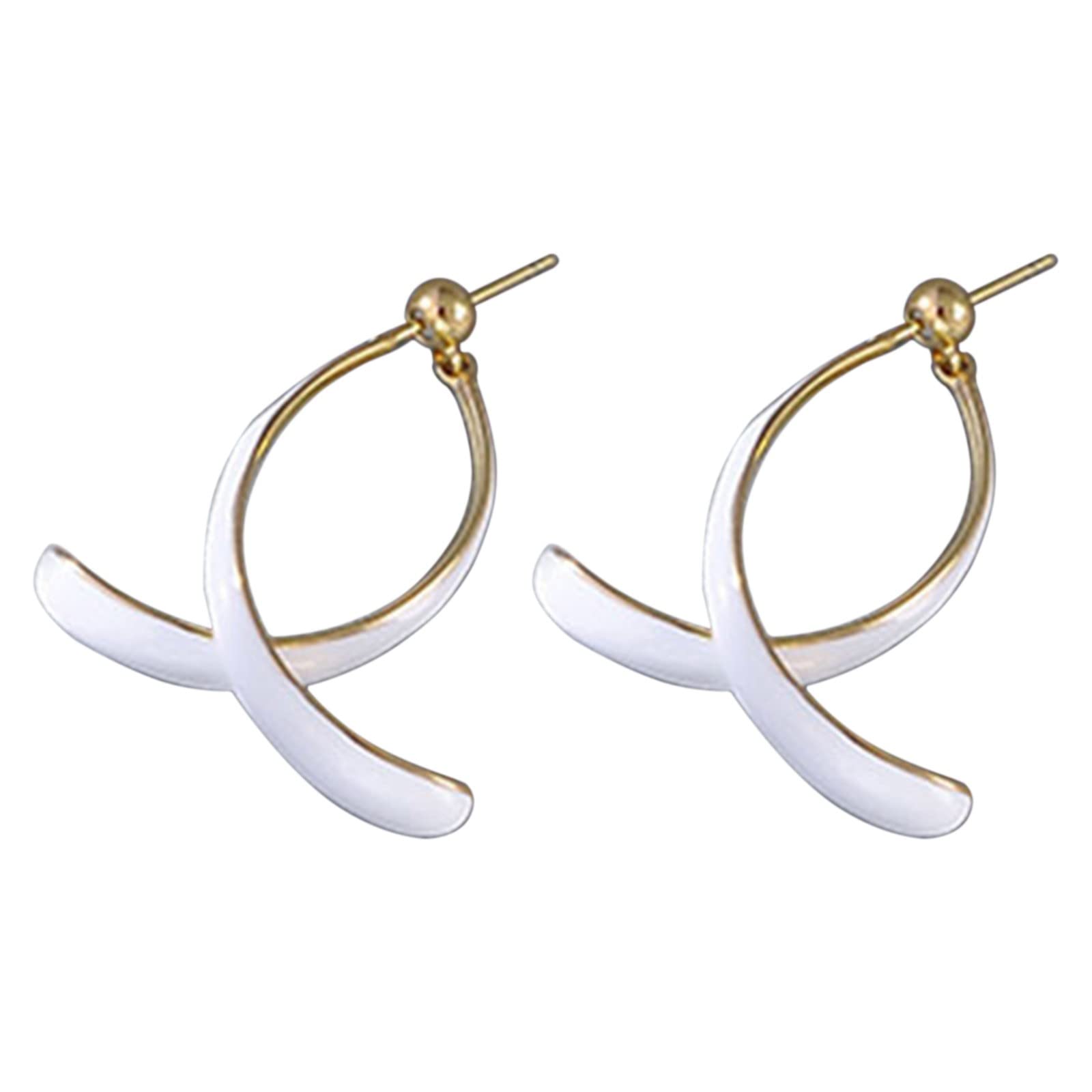Elegant Hoop Earrings for Women - Mermaid Style Front & Back Wearing, 24K Gold Plated Copper Stud Earrings, Bishore Petal Design, Versatile Studs for Everyday Wear | Perfect for Parties, Weddings & Office Outfits
