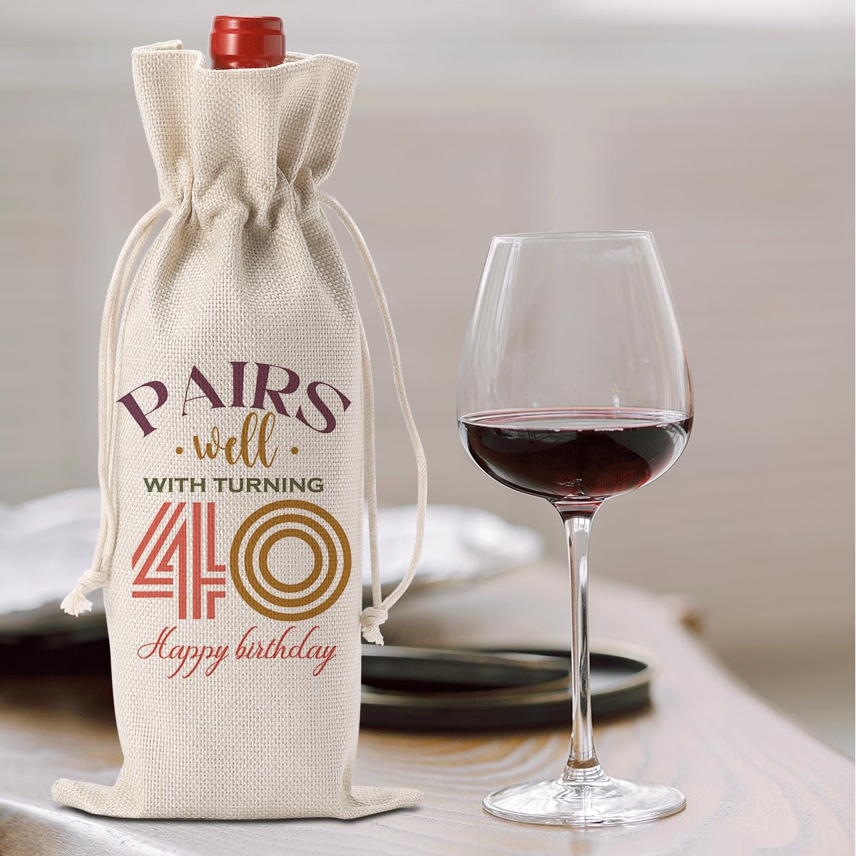 Funny 40th Birthday Gifts for Women | Wine Bag & Party Decor - Great for Anniversaries & Celebrations