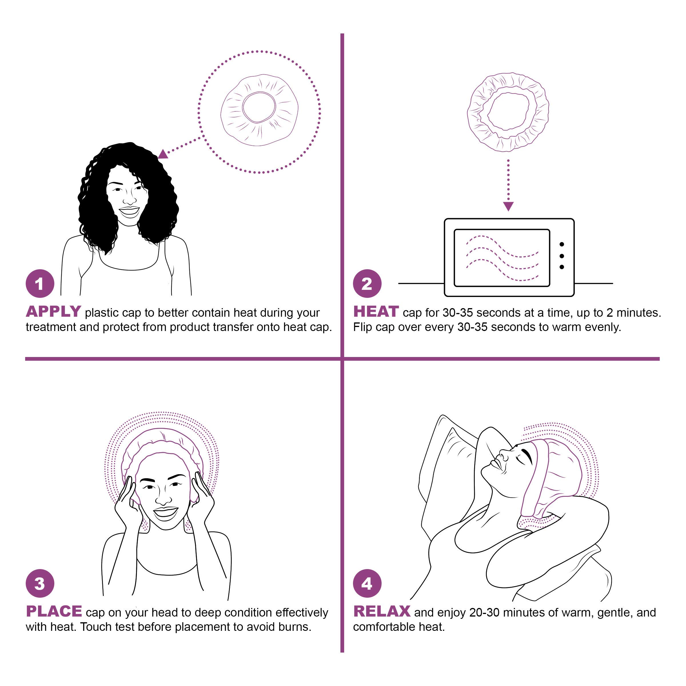 Glow by Daye Cordless Deep Conditioning Thermal Heat Cap - Microwavable Heat Therapy for Hair - Portable & Reversible Safari Design - Perfect for At-Home Hair Treatments & Salon-Quality Results