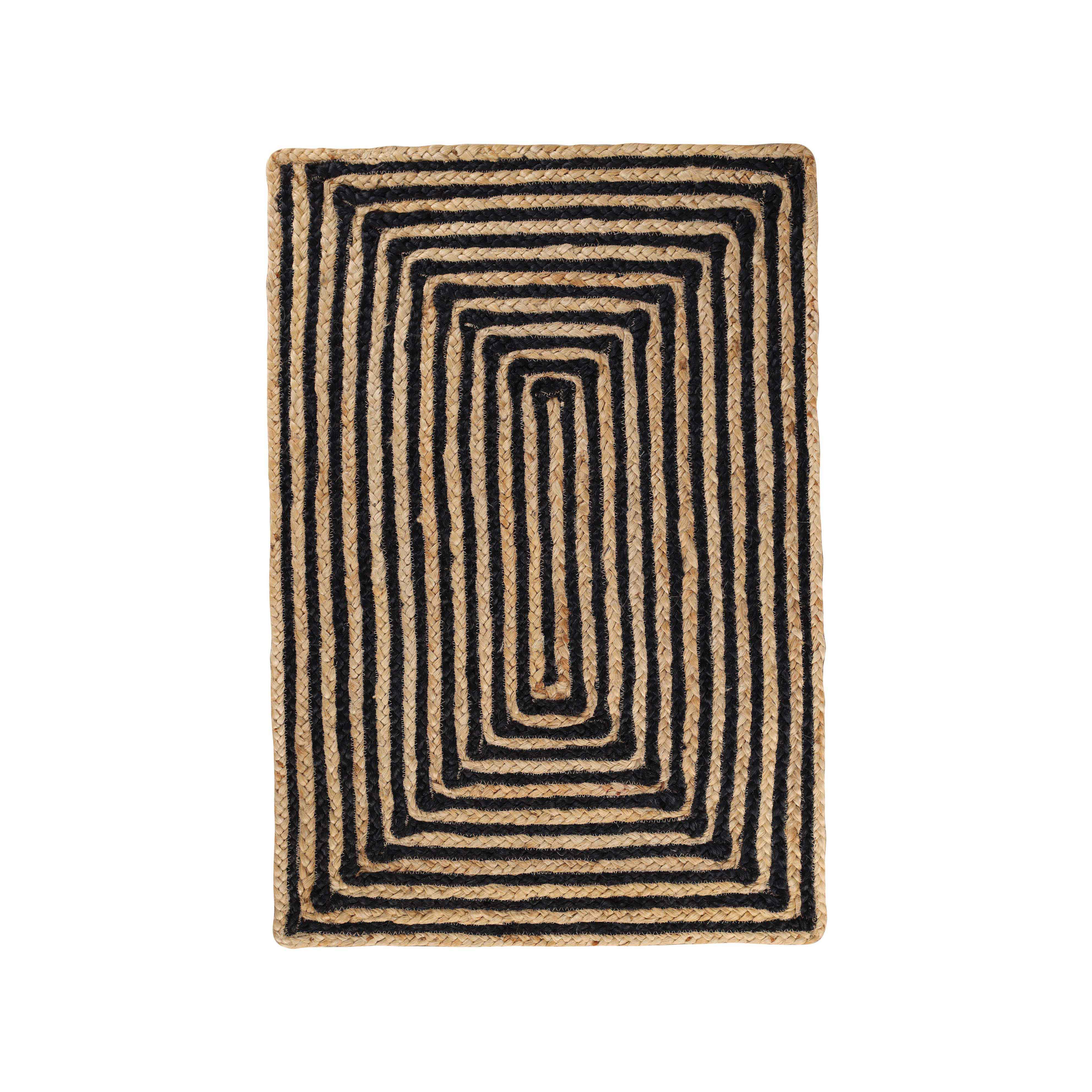 Braided Jute Reversible Handwoven Rug - Natural Fiber Indoor/Outdoor Area Rug for Living Room, Bedroom, Patio & Deck - Eco-Friendly Home Decor