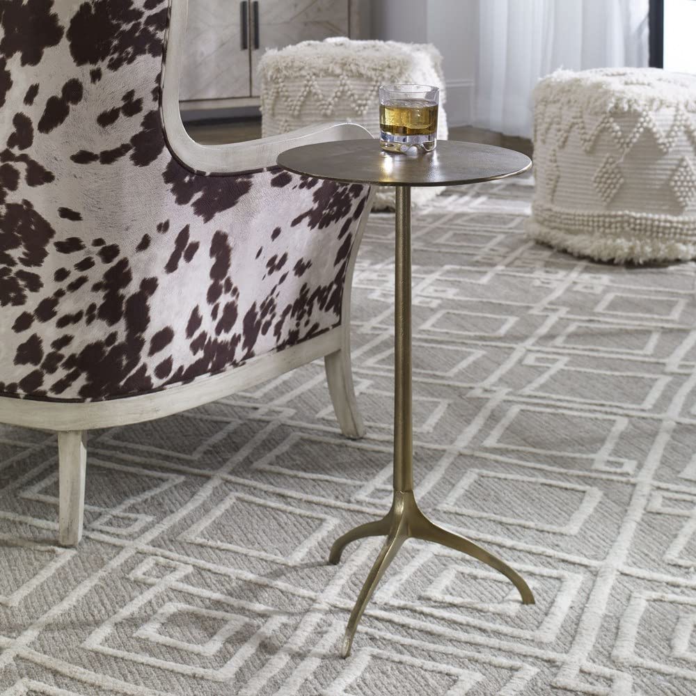 25 Inch Accent Table - Modern Side Table for Living Room, Bedroom & Office - Small End Table with Sturdy Metal Base - Perfect for Coffee, Books & Decor