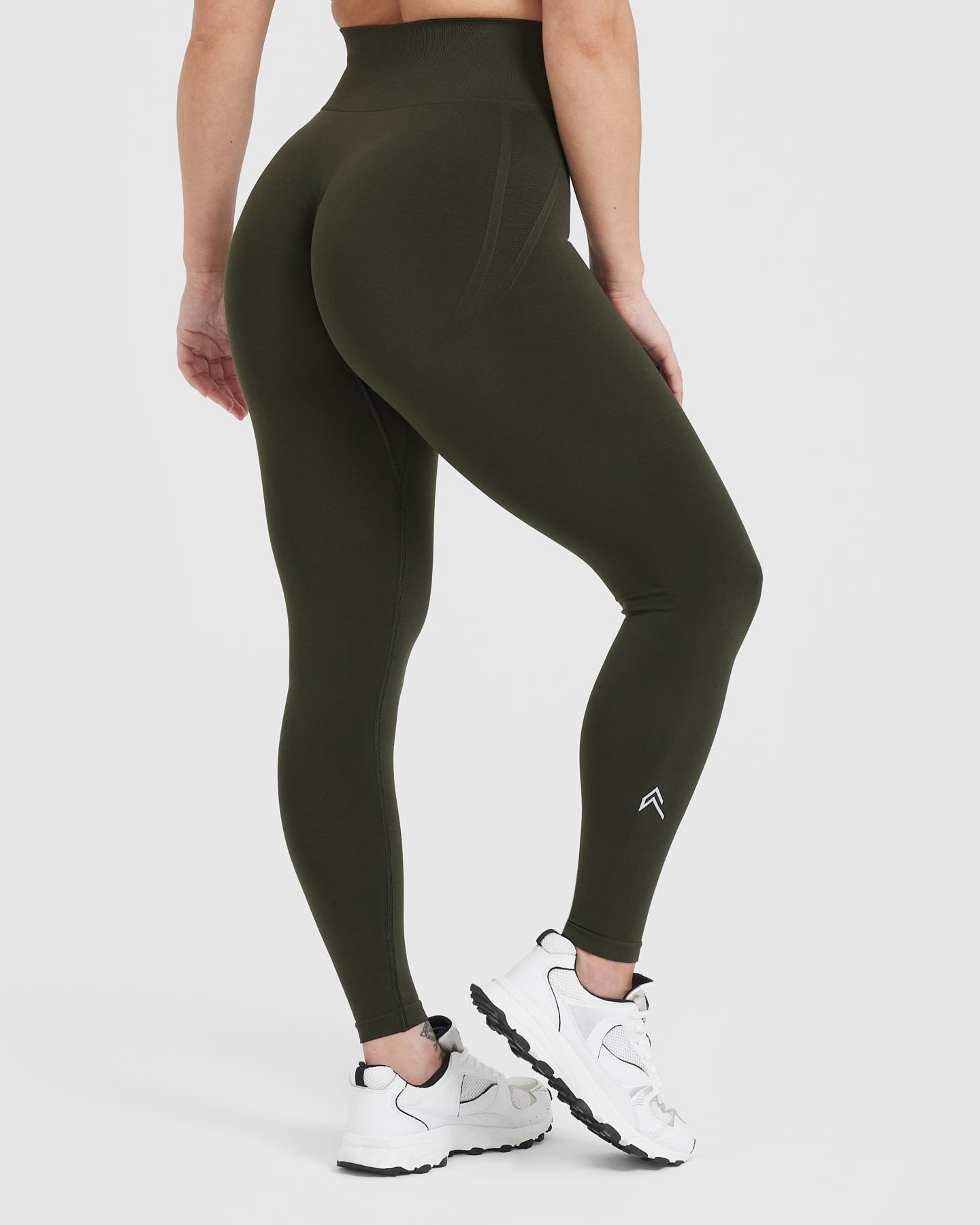 High Waist Seamless Leggings for Women - Comfortable Yoga Pants with Tummy Control - Perfect for Workout, Running & Lounge Wear - Khaki