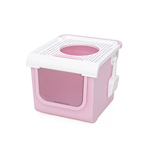 Enclosed Double Door Cat Litter Box - Large Splash-Proof Pet Toilet with Odor Control for Indoor Cats | Perfect for Small Apartments & Multi-Cat Households (Color: C)