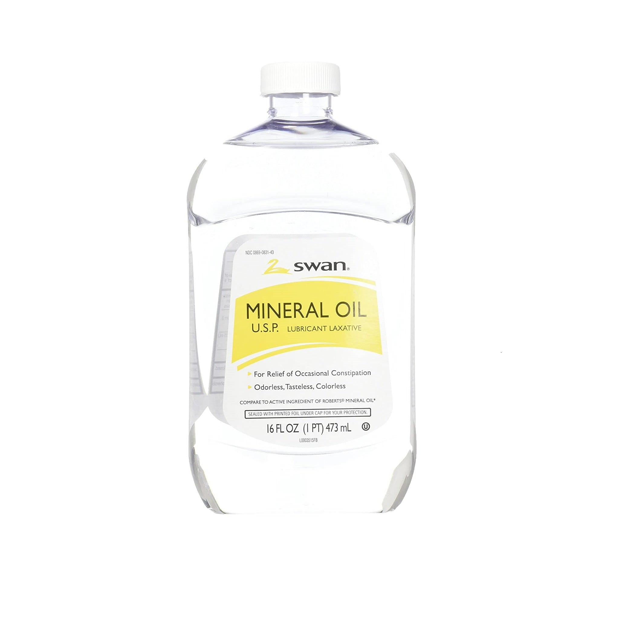 Premium Swan Mineral Oil (16 fl. oz) - Food Grade, USP Certified, Multi-Purpose Lubricant & Moisturizer for Cutting Boards, Wooden Utensils, and Hair Care