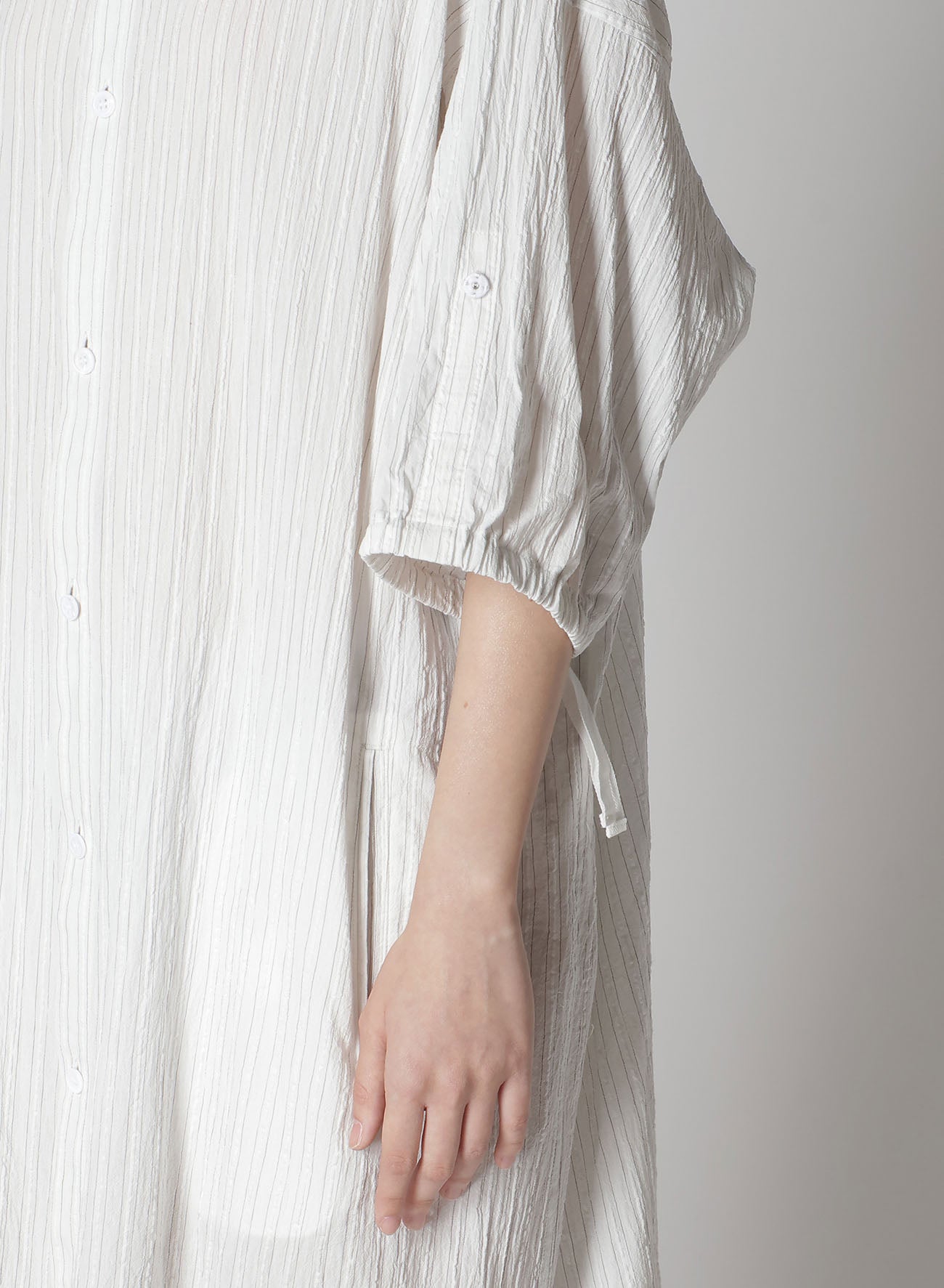Stylish Cotton Voile Rolled Up Half Sleeve Stripe Dress for Women - Perfect for Summer Outings, Beach Vacations & Casual Wear
