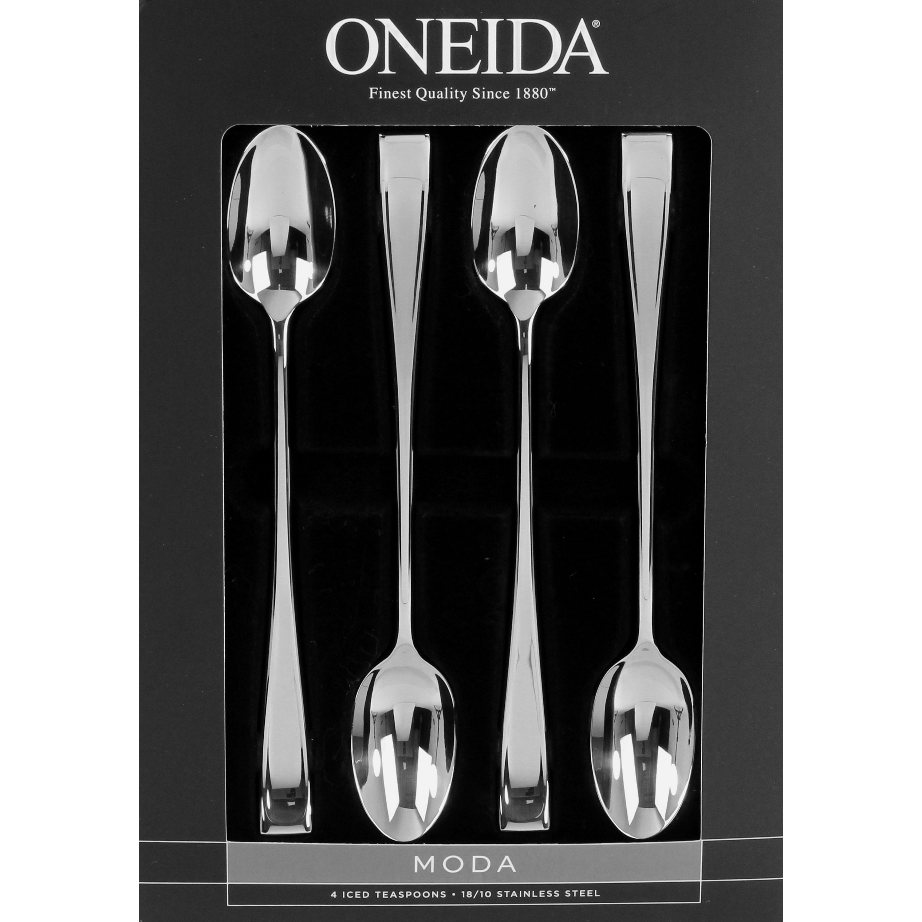 Premium Stainless Steel Iced Teaspoon Set of 4 - Durable & Elegant Dessert Spoons for Ice Cream, Coffee, Tea & Cocktails - Perfect for Home, Restaurant & Party Use