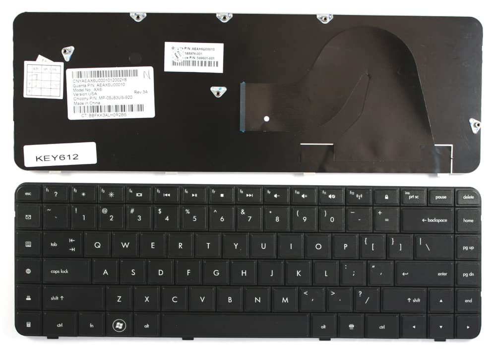 Black Replacement Laptop Keyboard for HP G62-a53SG - US Layout | Durable & Quiet Typing | Perfect for Work, Gaming & School