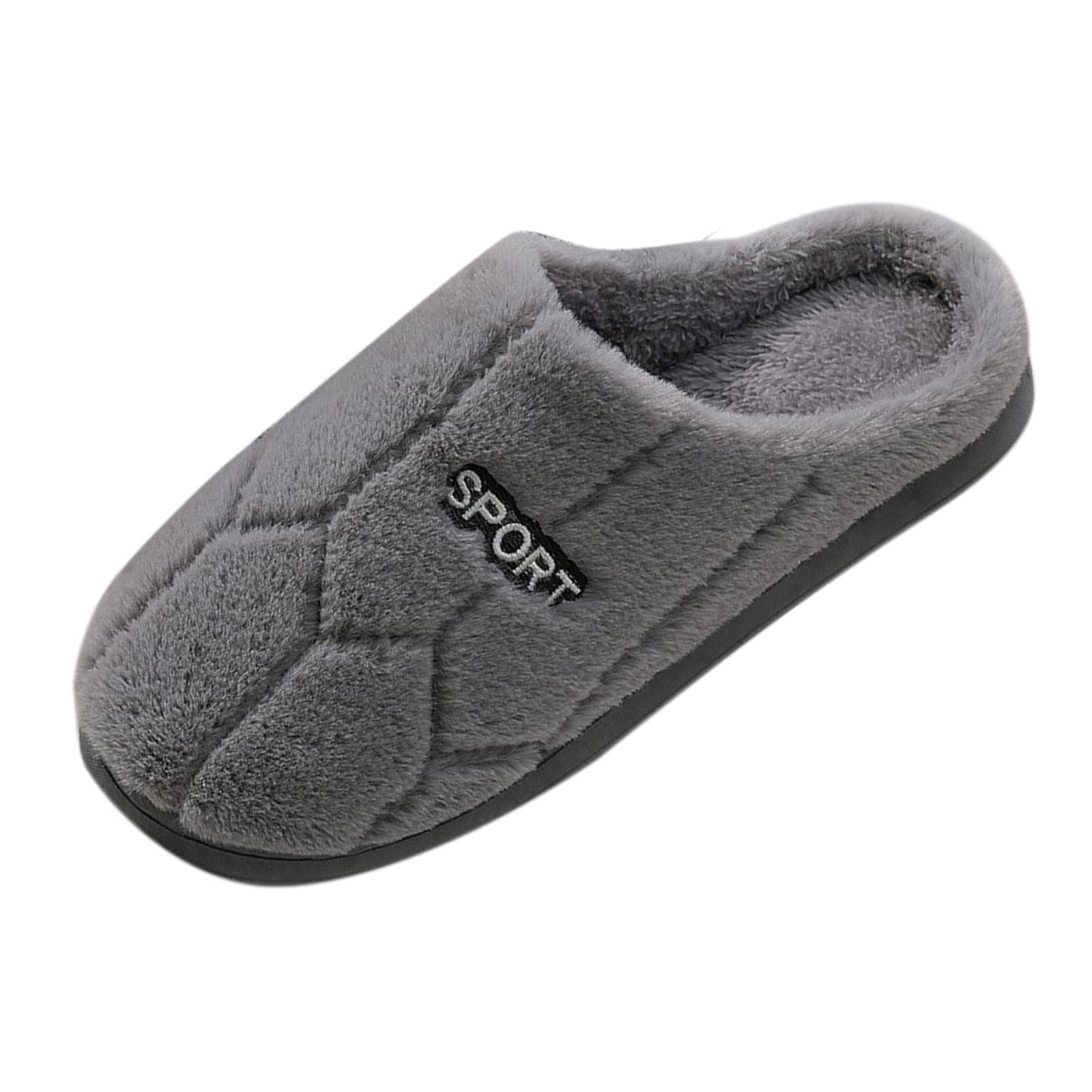 Cozy Memory Foam House Slippers for Women & Men - Warm Fuzzy Indoor/Outdoor Slip-On Shoes with Plush Comfort - Perfect for Home, Bedroom, Lounge and Winter Wear