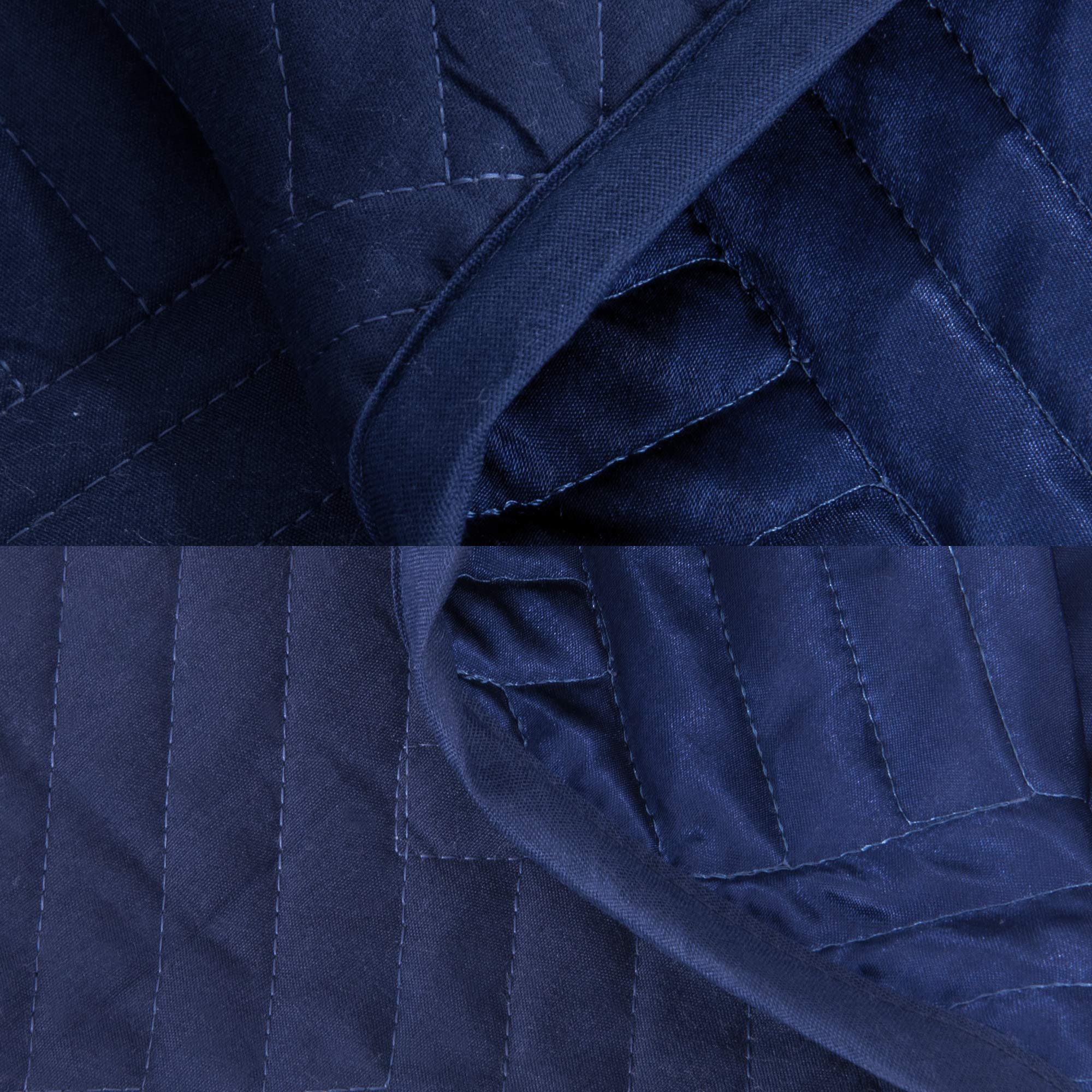 NTBAY Queen Size Silk Satin Quilt Set - Luxury Geometric Pattern Bedspread & 2 Pillow Shams | All-Season Comfort in Navy Blue | Perfect for Master Bedroom, Guest Room & Hotel Decor