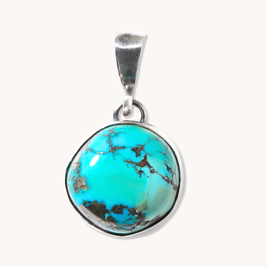 Elegant Turquoise Pendant Necklace - Handcrafted Blue Gemstone Jewelry for Women | Perfect for Boho Chic, Casual Wear & Gift Giving