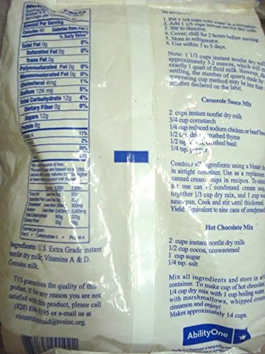 Nonfat Dry Milk Powder - Instant, Low Fat, High Protein for Baking, Coffee & Cooking | Quick & Easy Pantry Staple