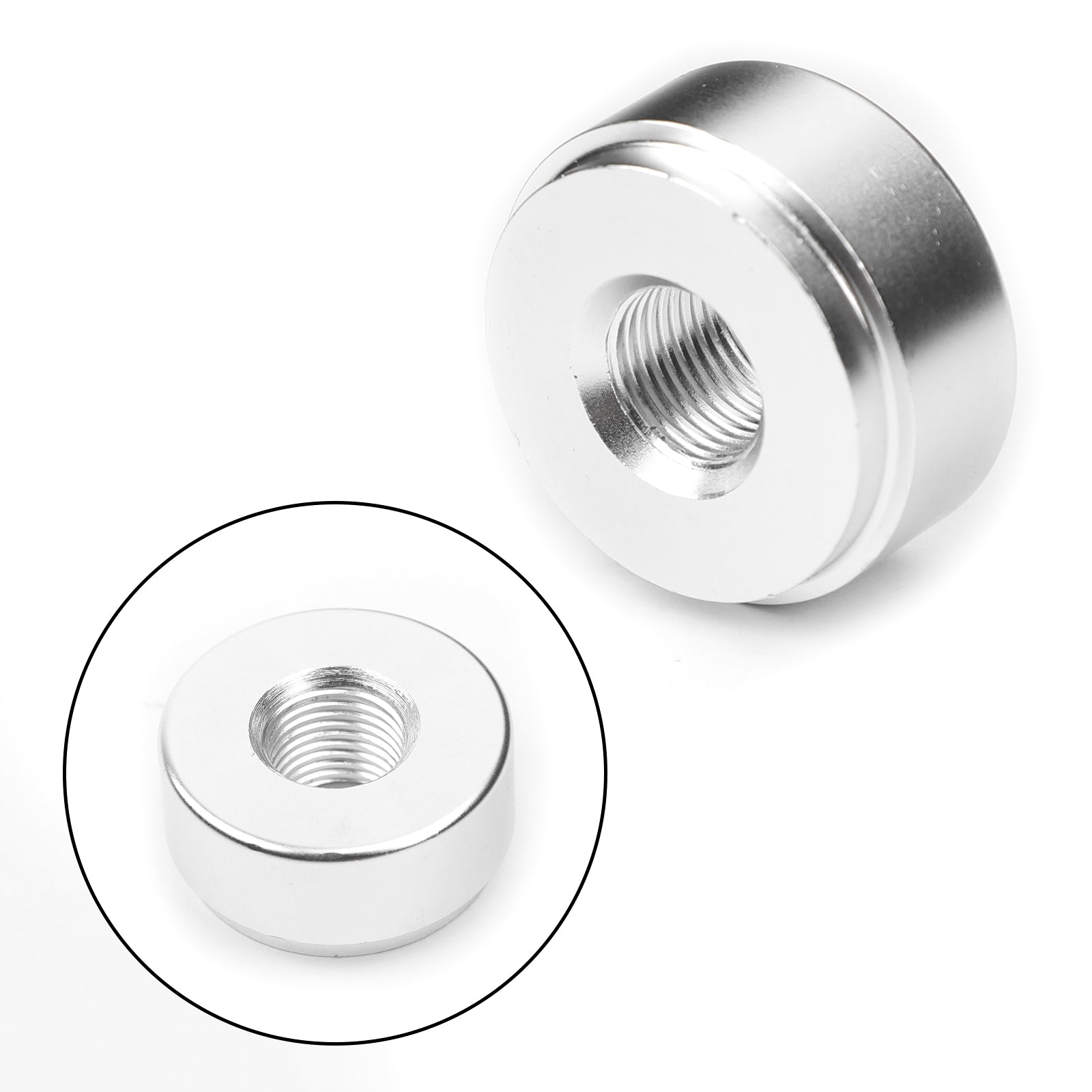1/8 NPT Female Aluminum Weld On Bung Fitting - High Quality Weldable Pipe Connector for Fuel, Oil & Water Systems - Automotive, Plumbing & Industrial Applications