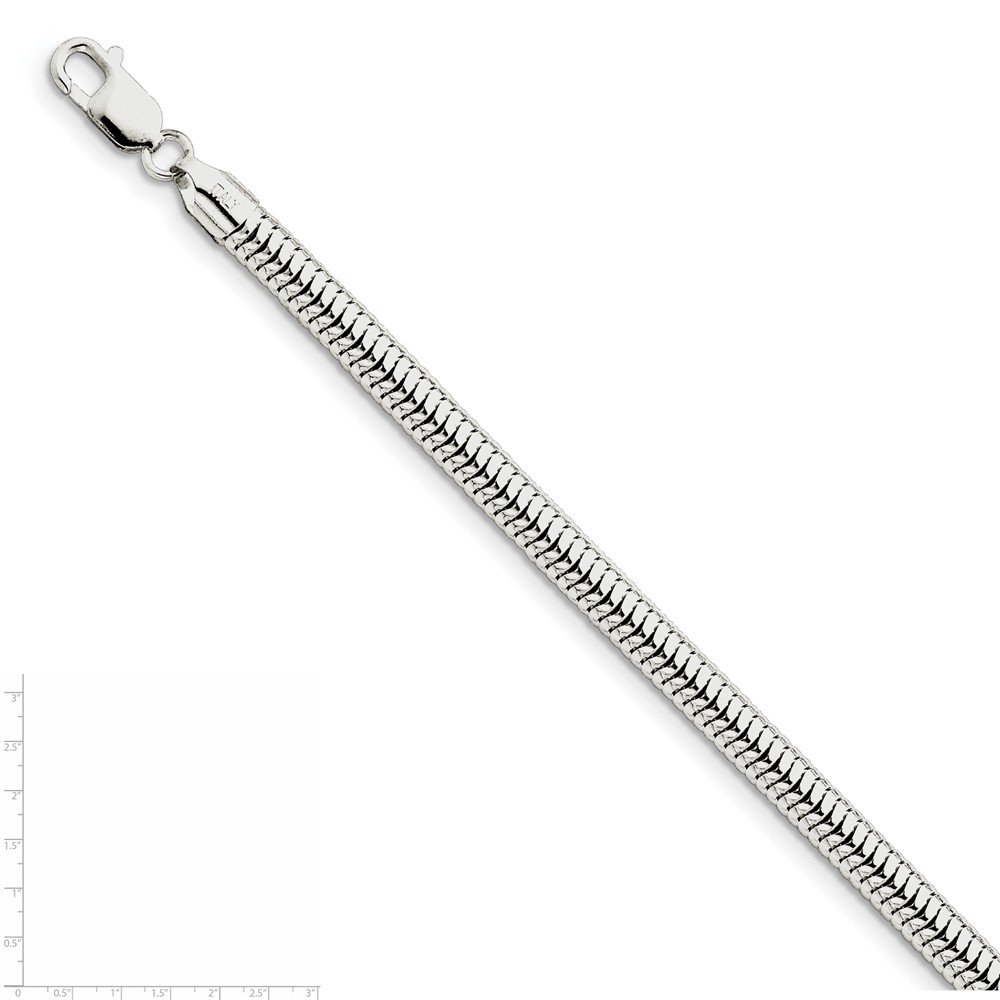 925 Sterling Silver 6mm Round Snake Chain Necklace with Lobster Clasp - Elegant Jewelry for Women, Perfect for Gifts, Parties & Everyday Wear